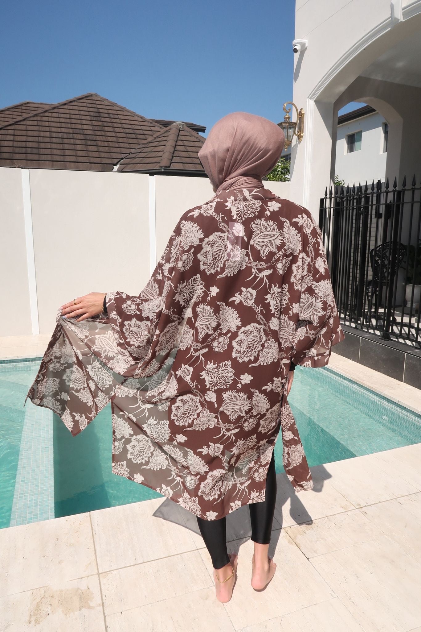 Brunette Swim Kimono