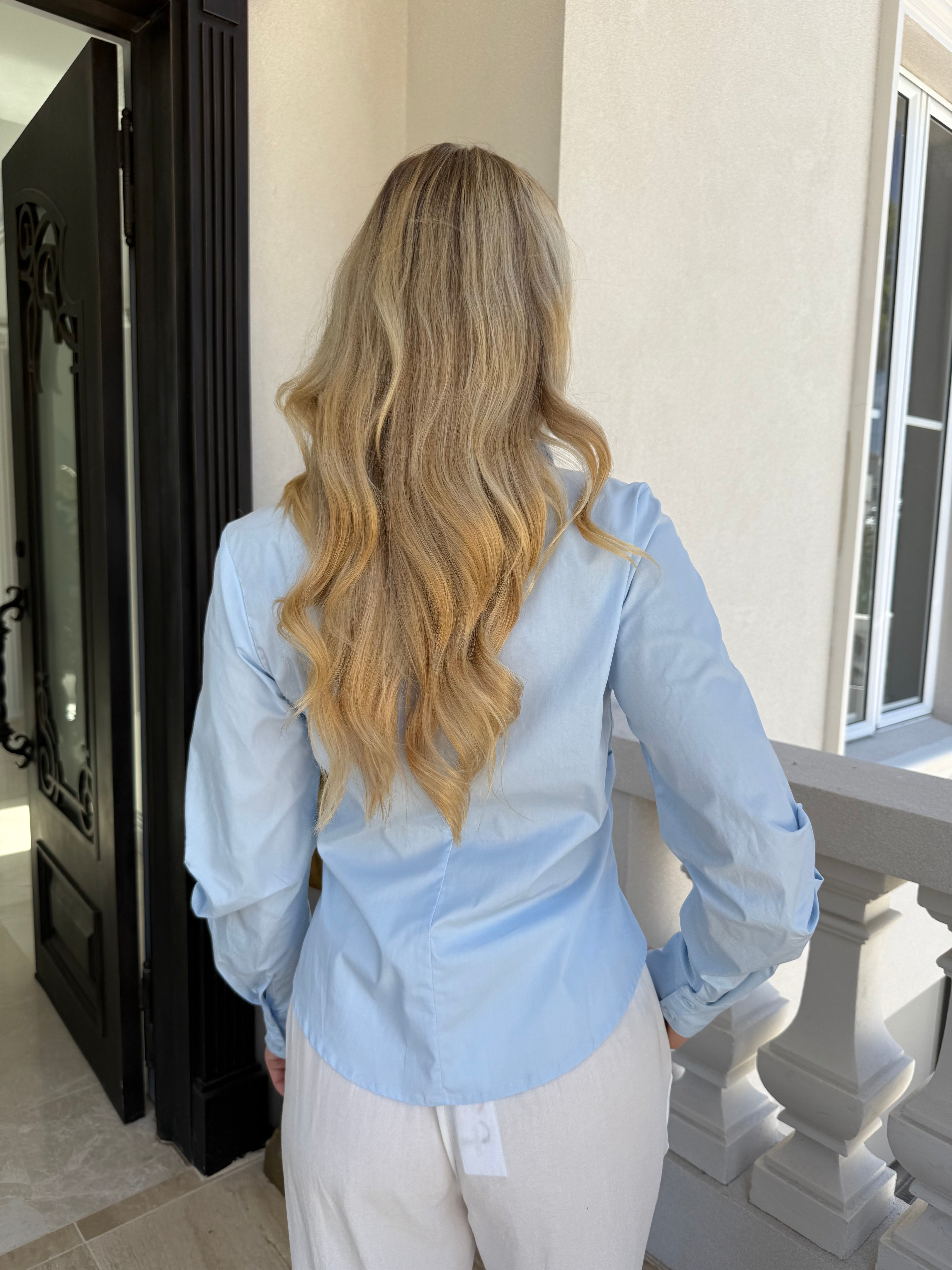 Gathered Button Shirt