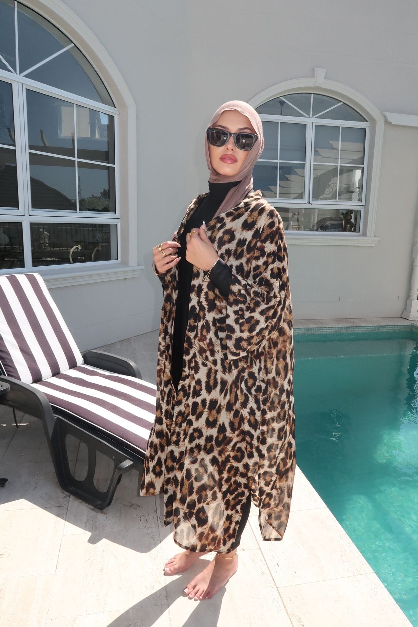 Leopard Swim Kimono