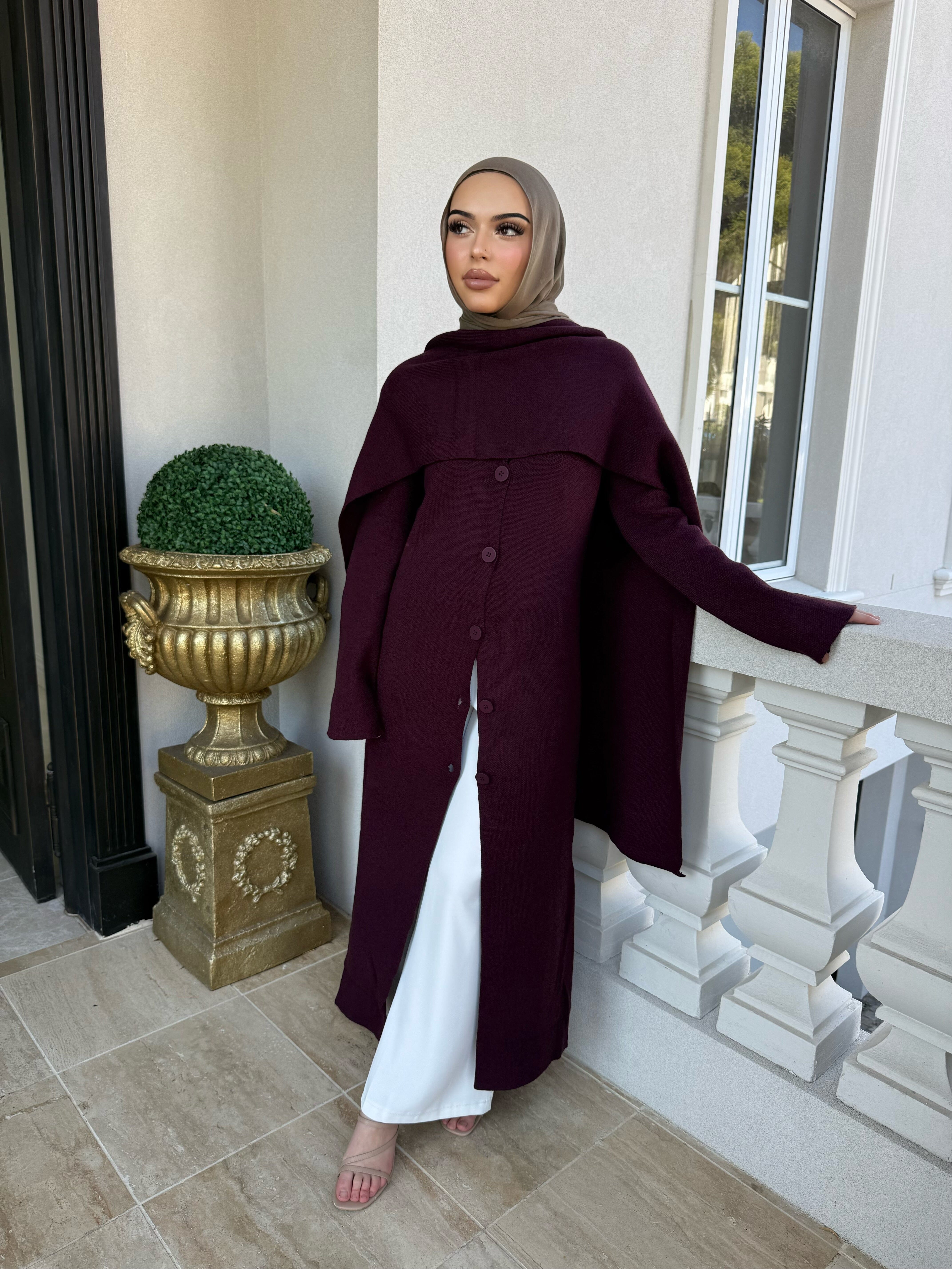 Shawl Knit Abaya