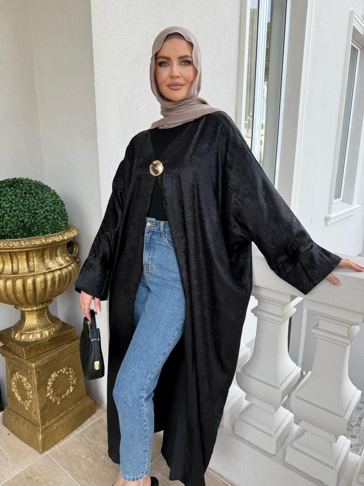 Satin Textured Abaya