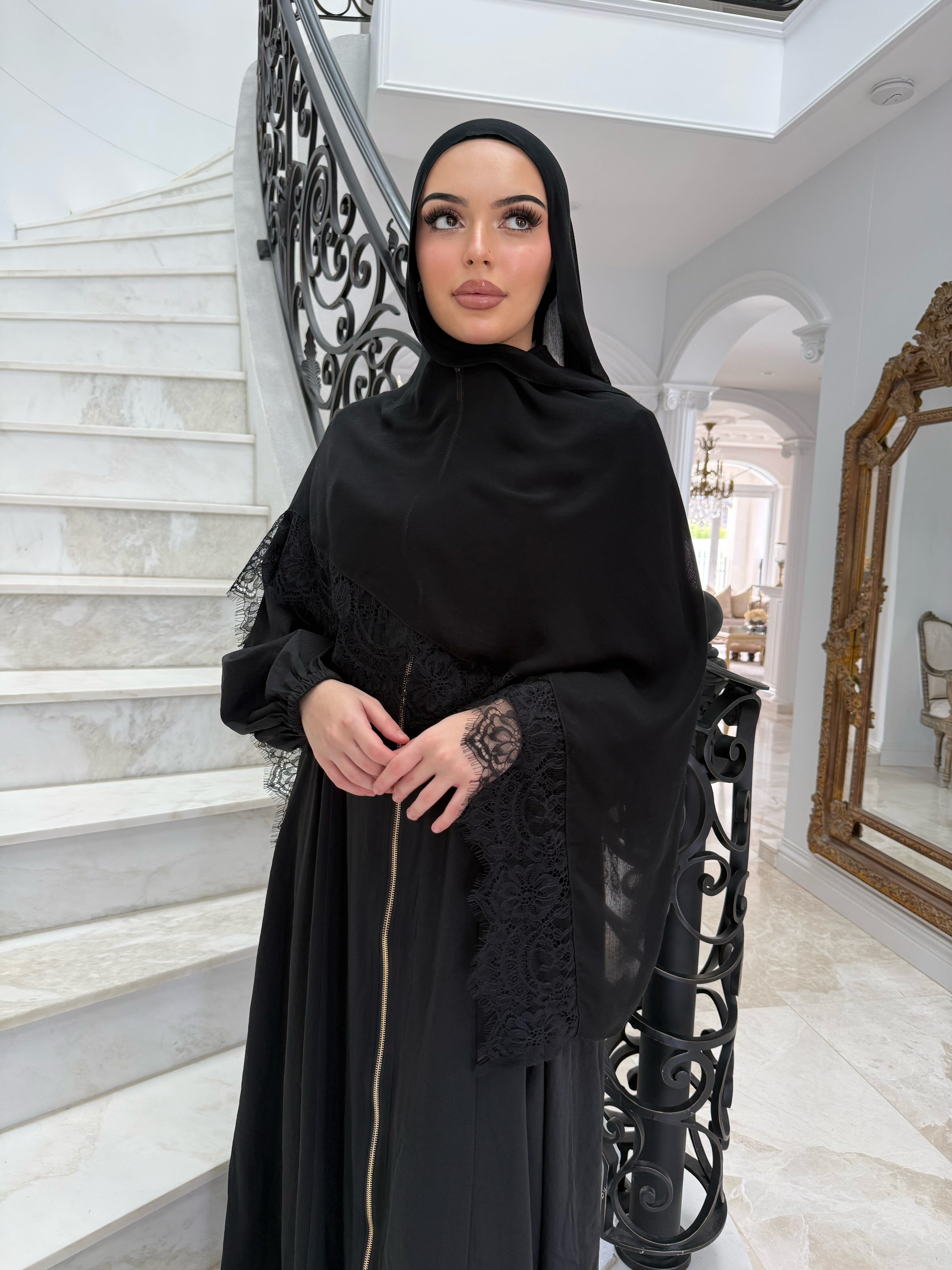 Black Lace Modal Shawl