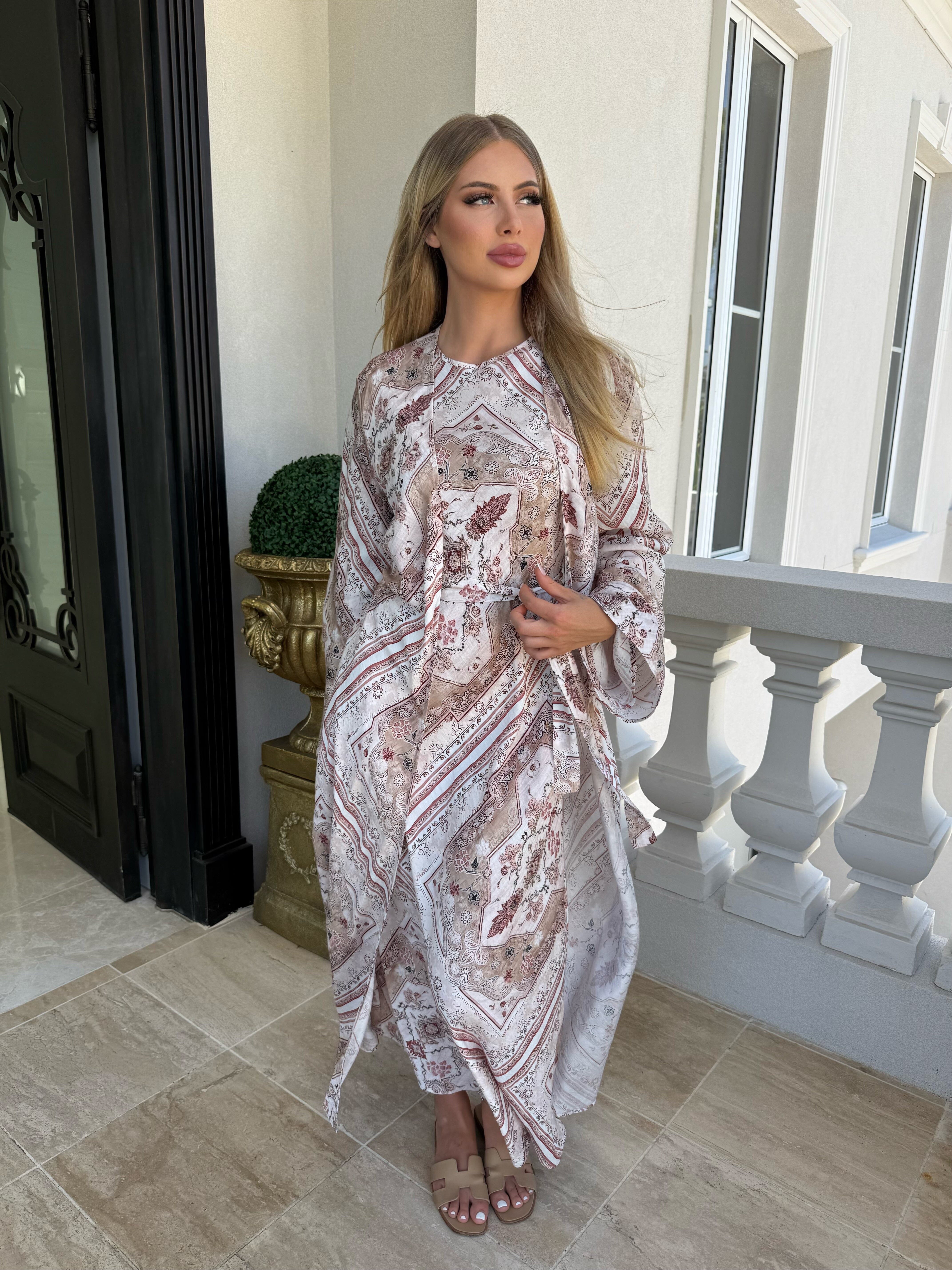 Blush Pink Abaya set