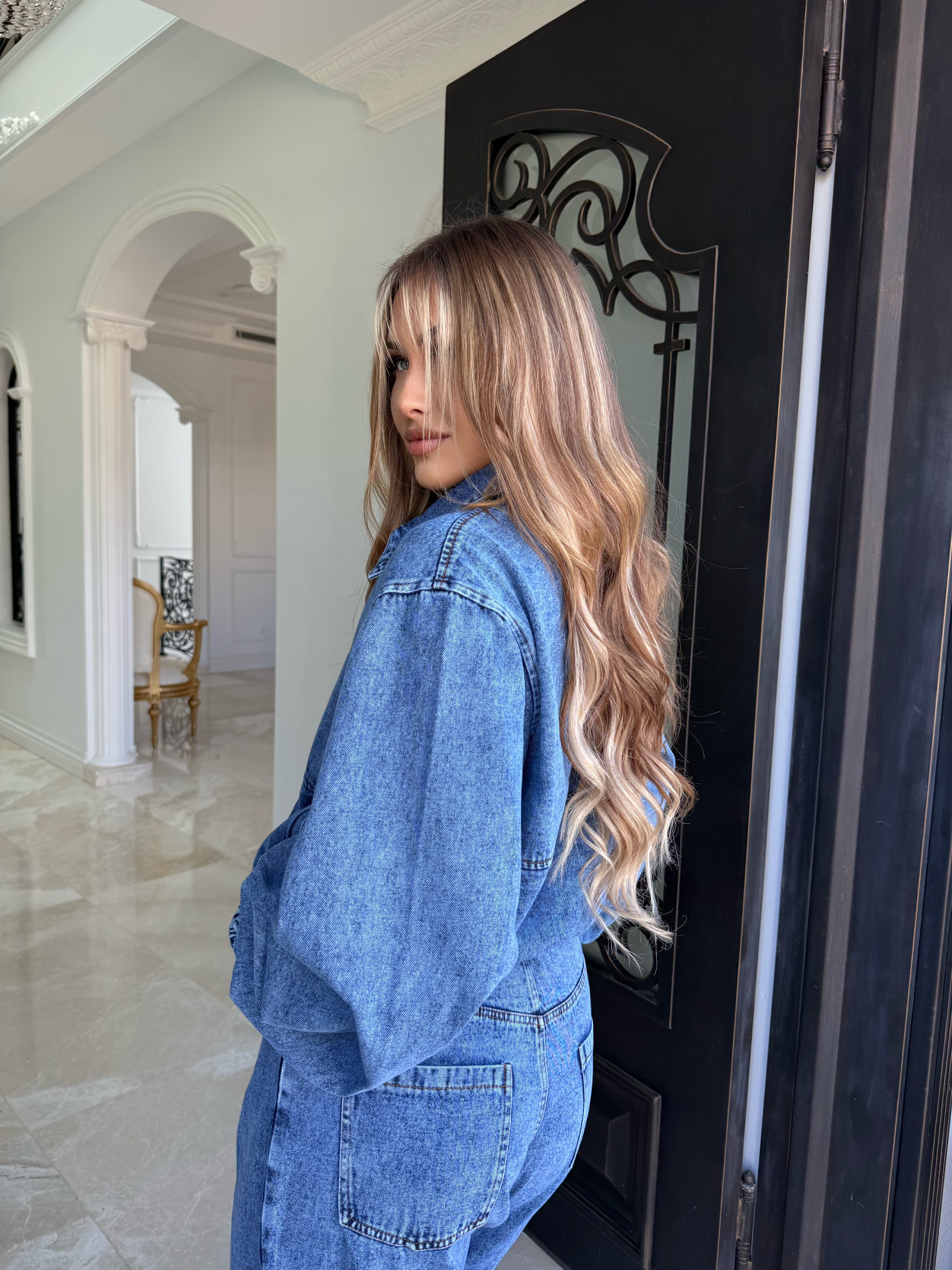 Denim Bomber Set