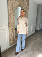 Nude Beaded Knit Jumper