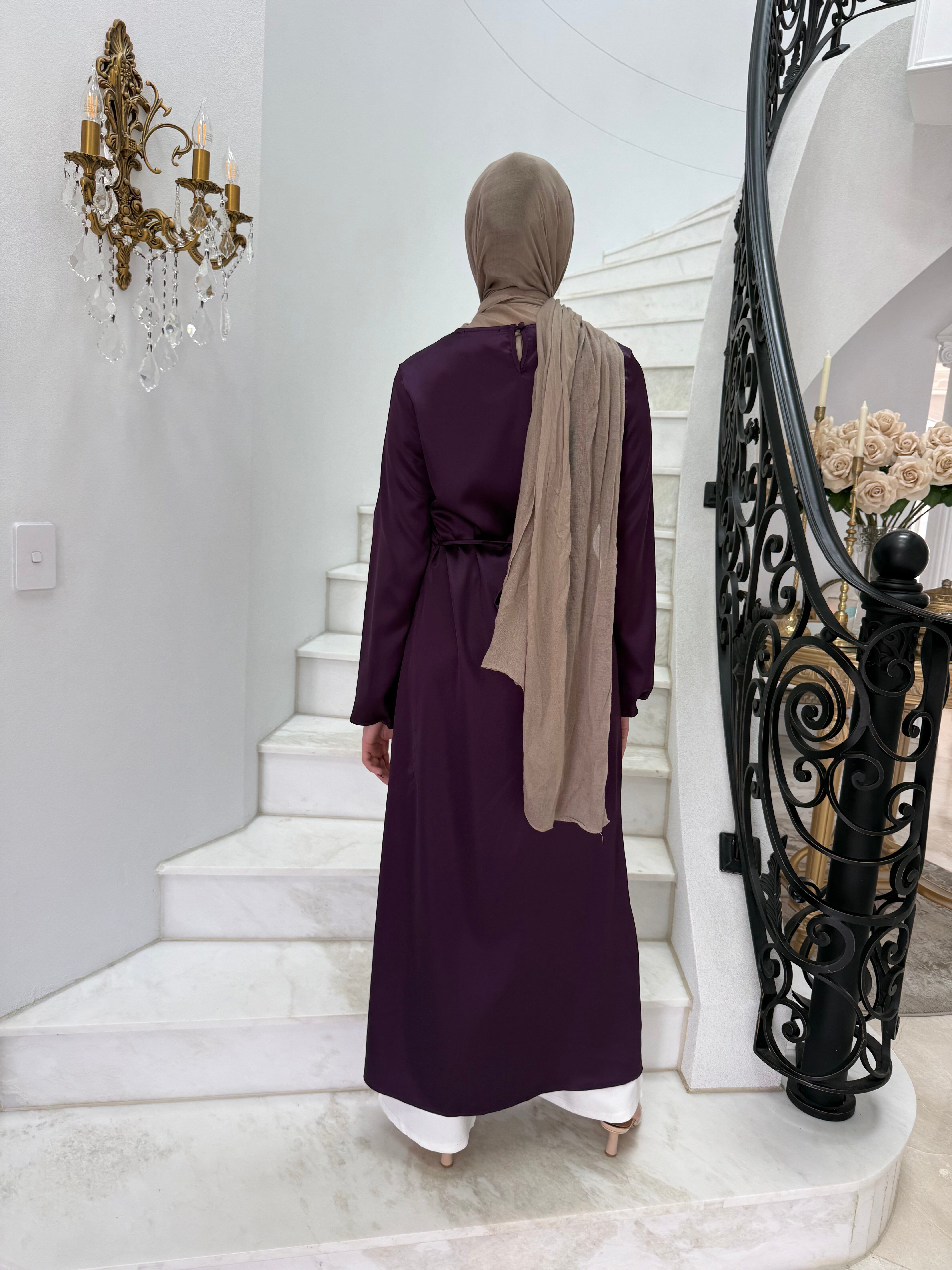 Satin Button Split Tunic