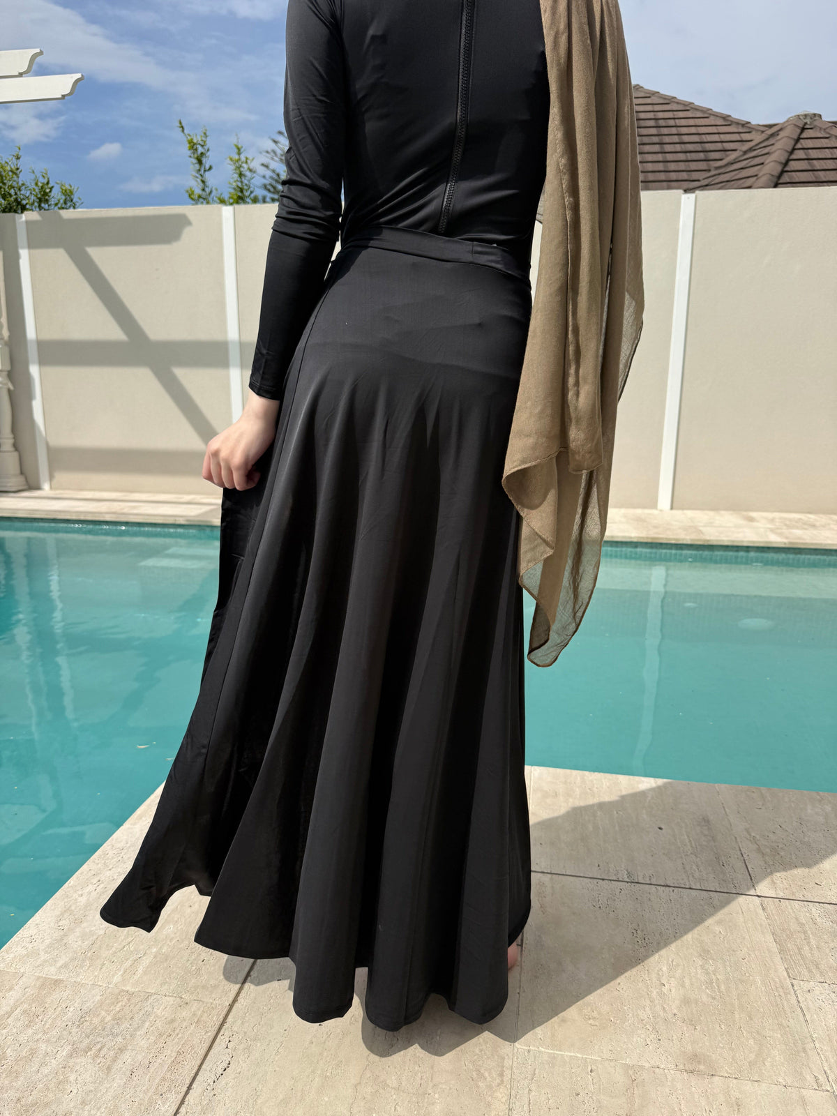 Black Wrap Swim Sarong 71868