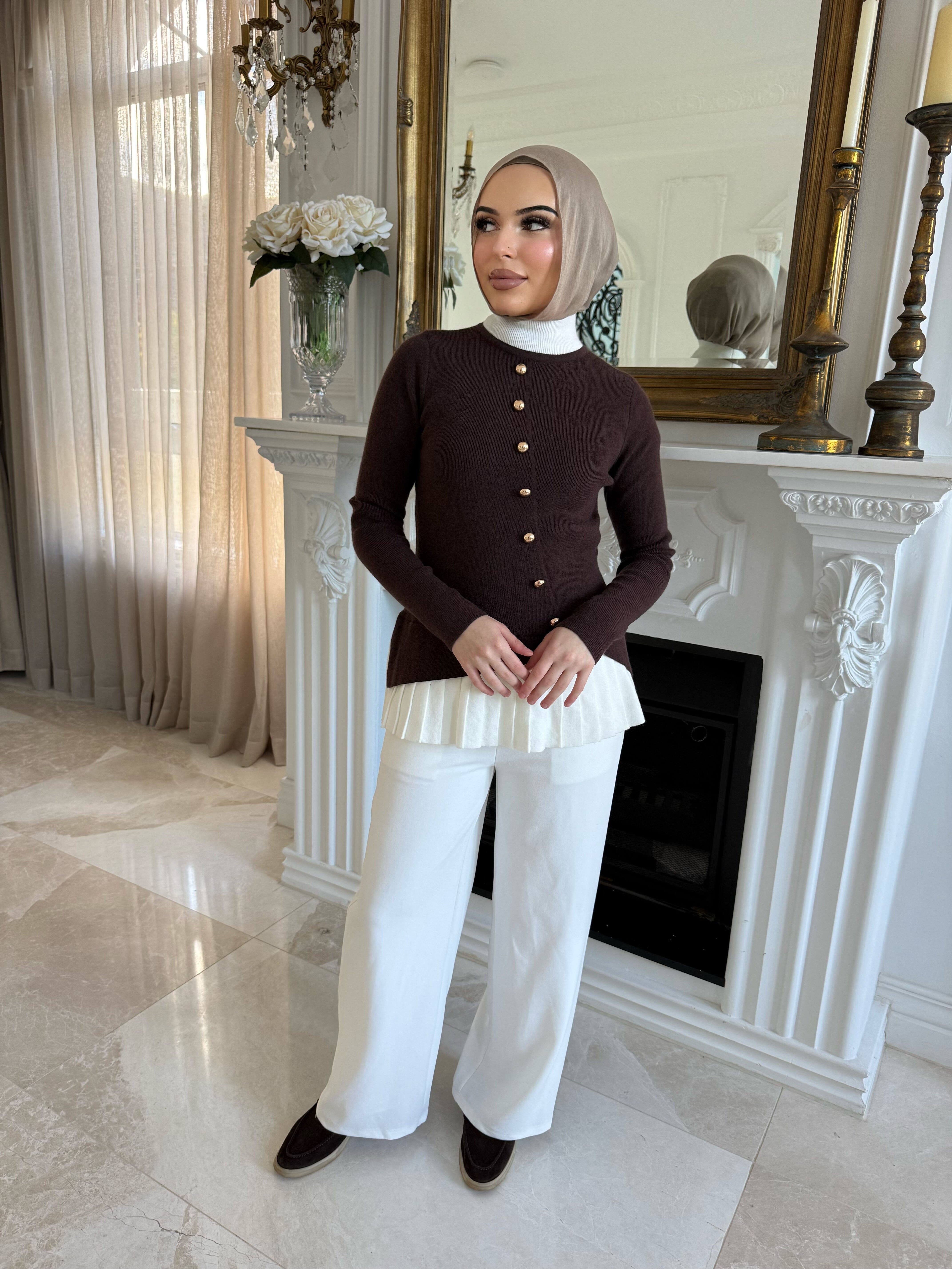 Knit Pleated Jumper