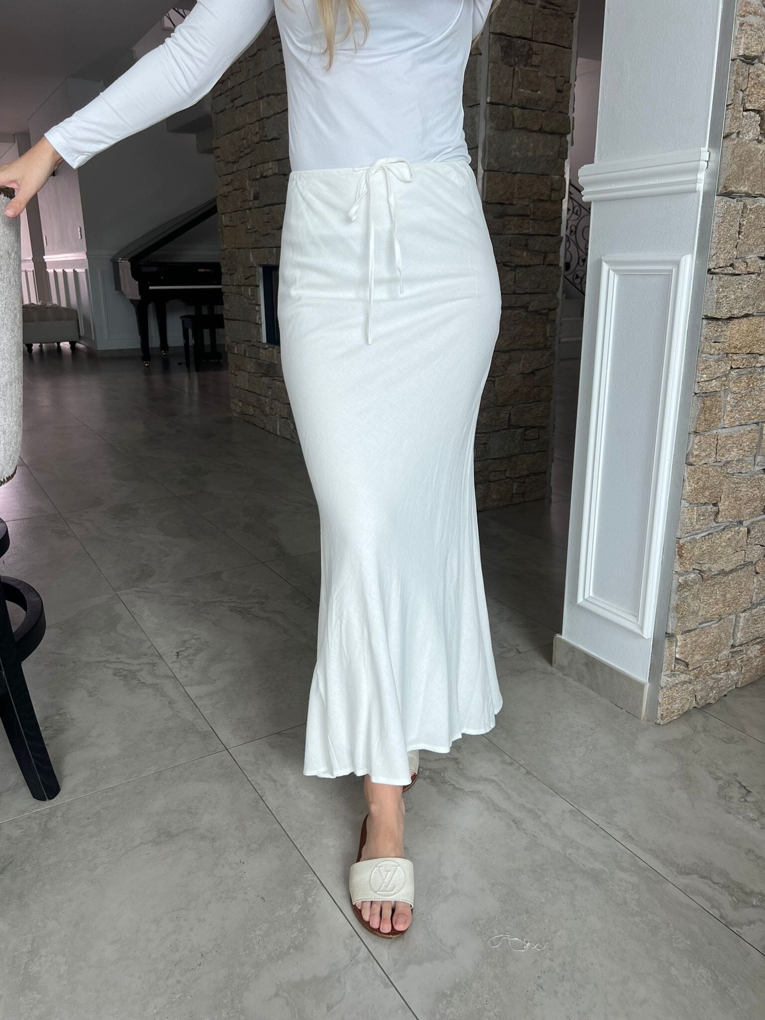 Aline linen skirt