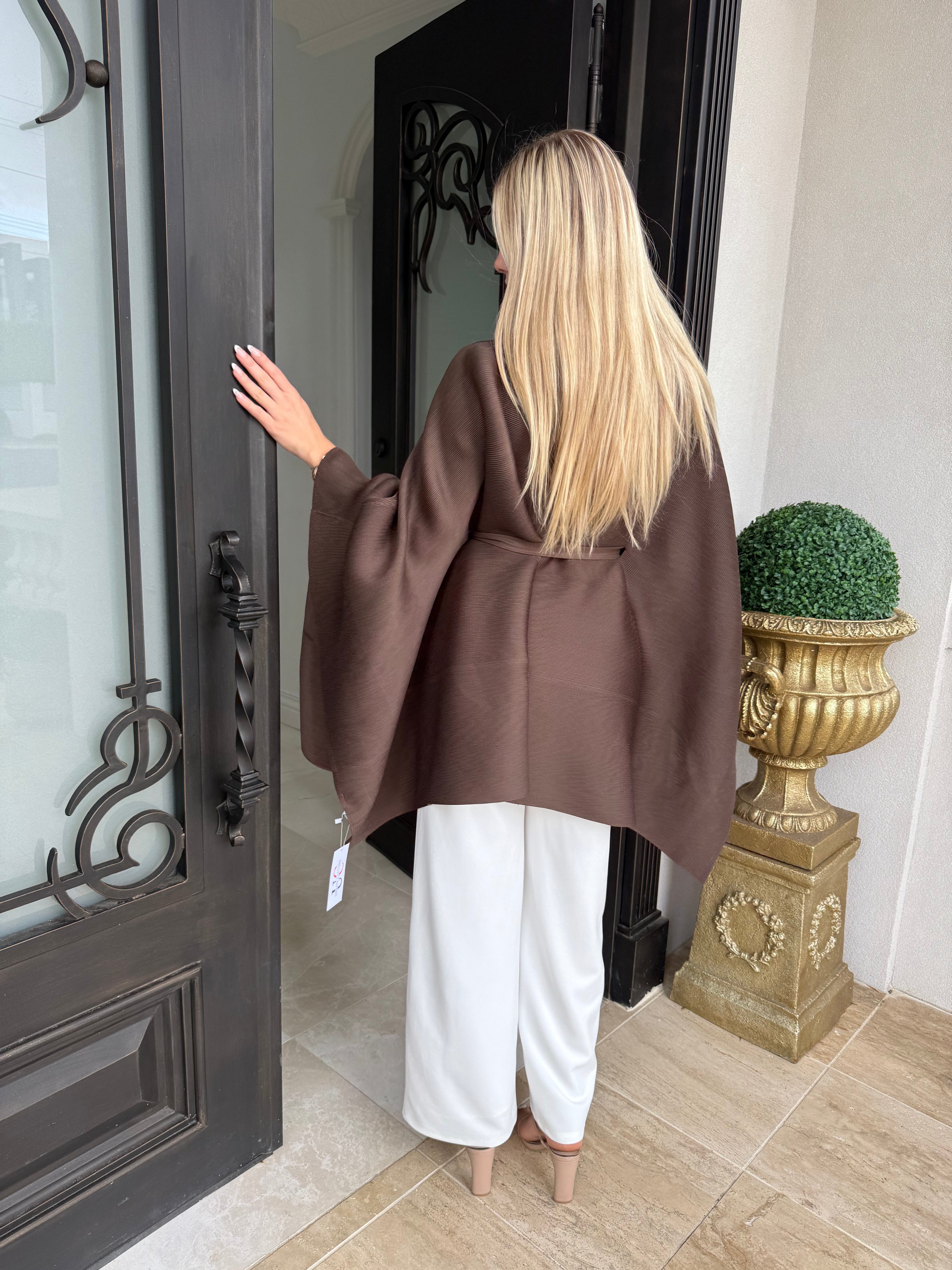 Pleated Waterfall Cape