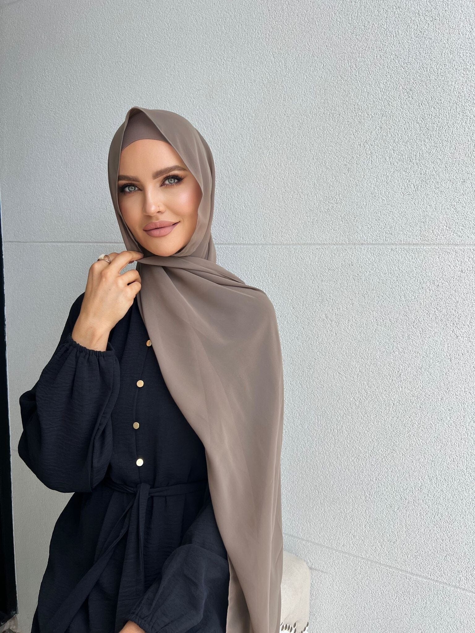 Saddle Chiffon Hijab Set