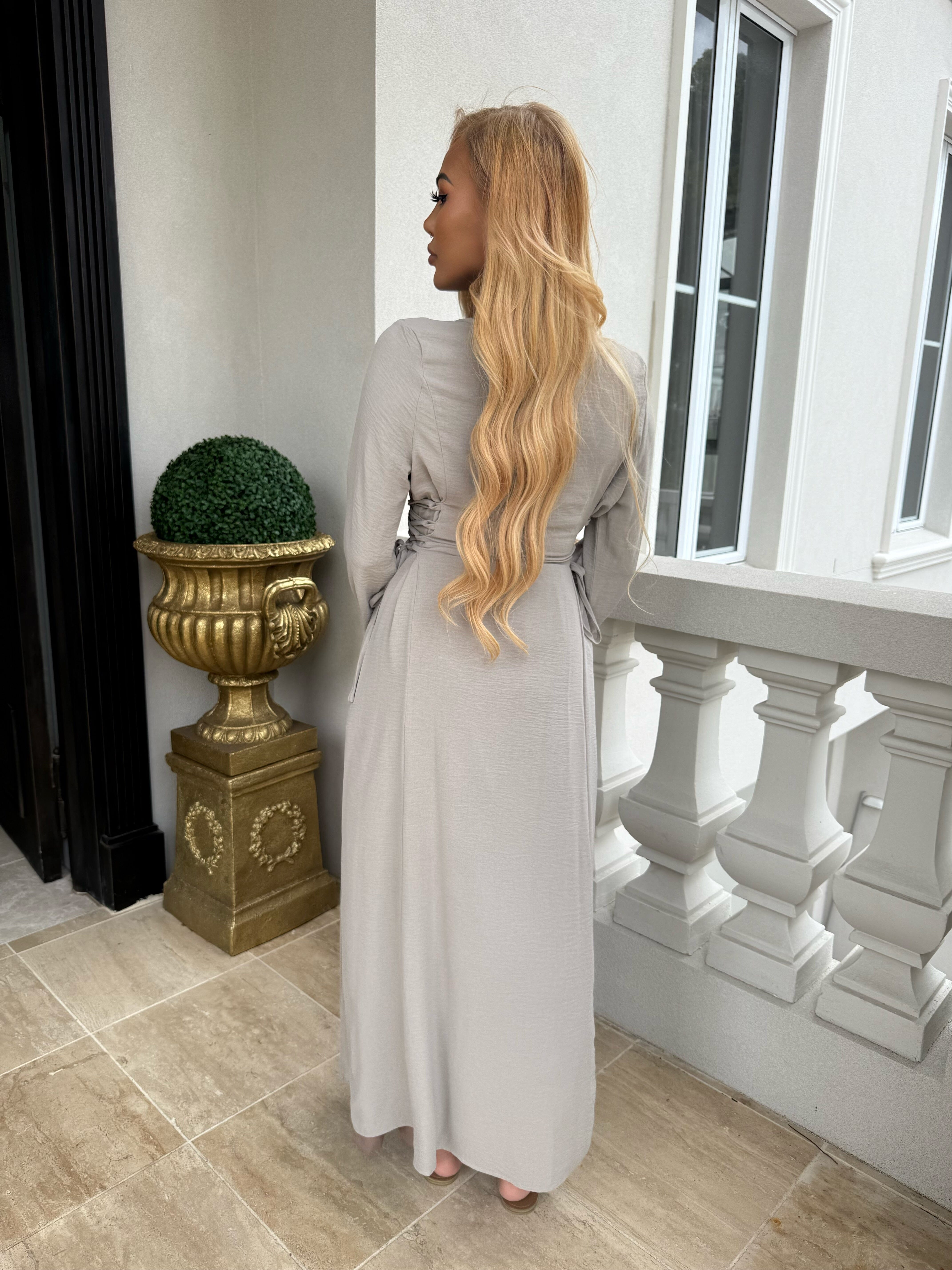 Embroidery Tie Dress