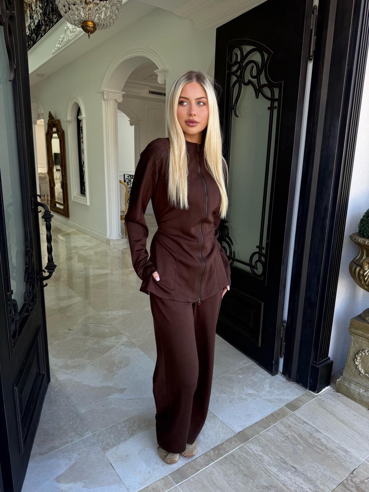 Zip Cinch Tracksuit Set