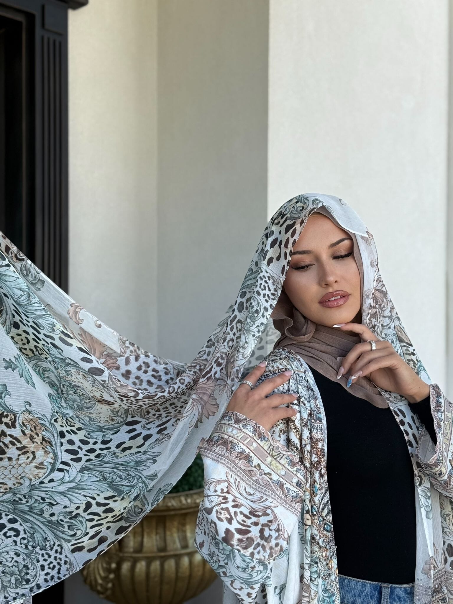 Mint Beaded Shawl