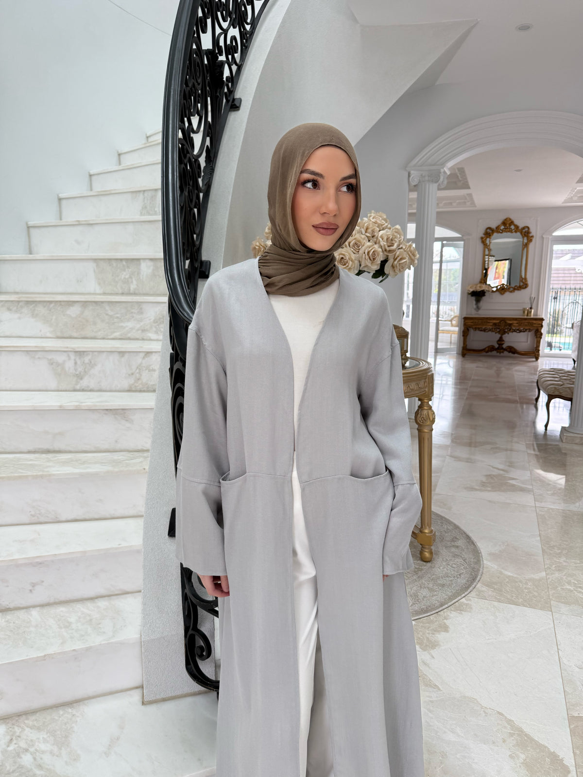 Linen Pocket Abaya