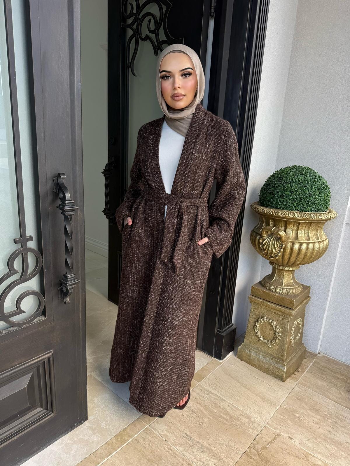 Tweed Belt Coat