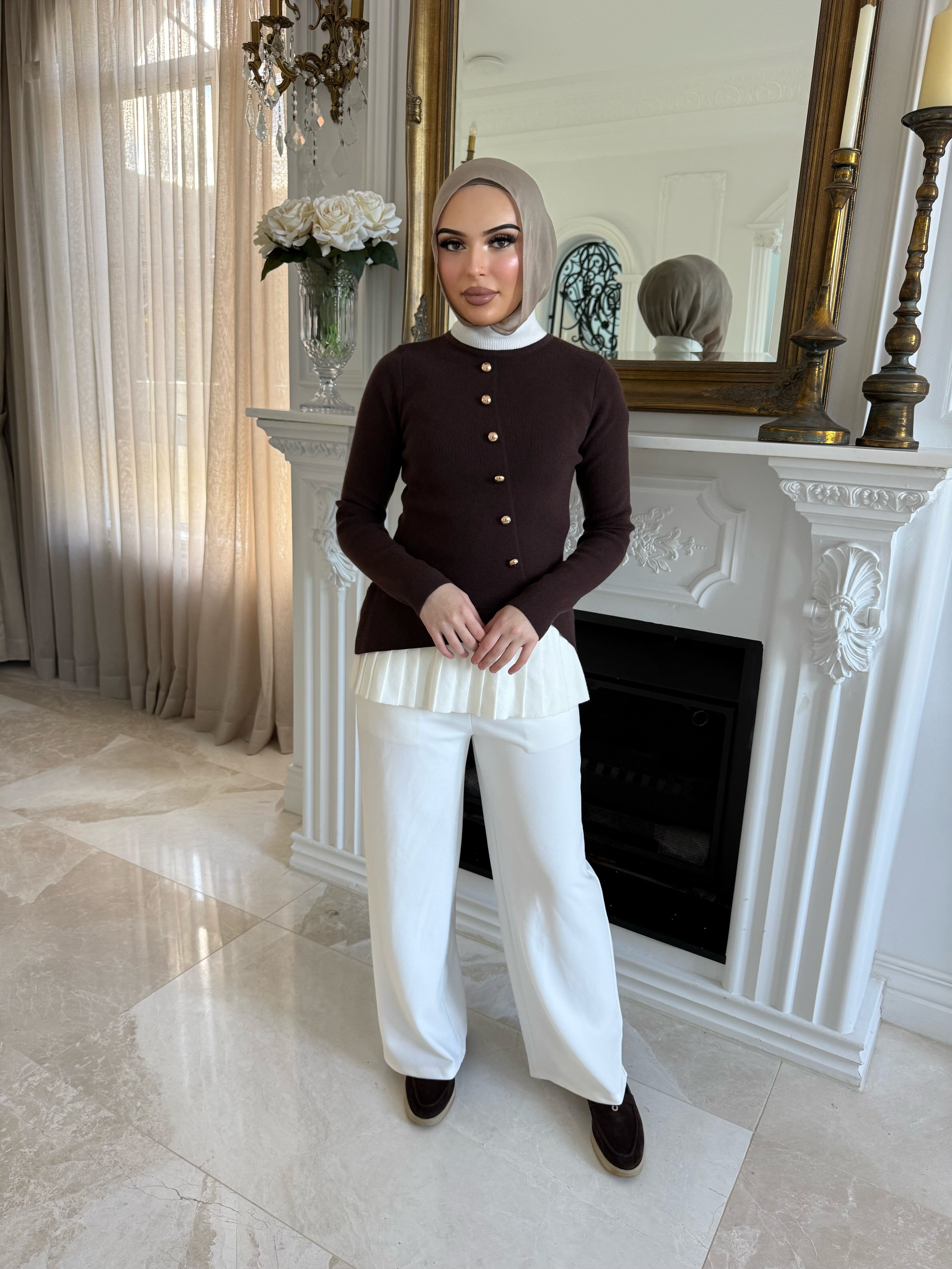 Knit Pleated Jumper