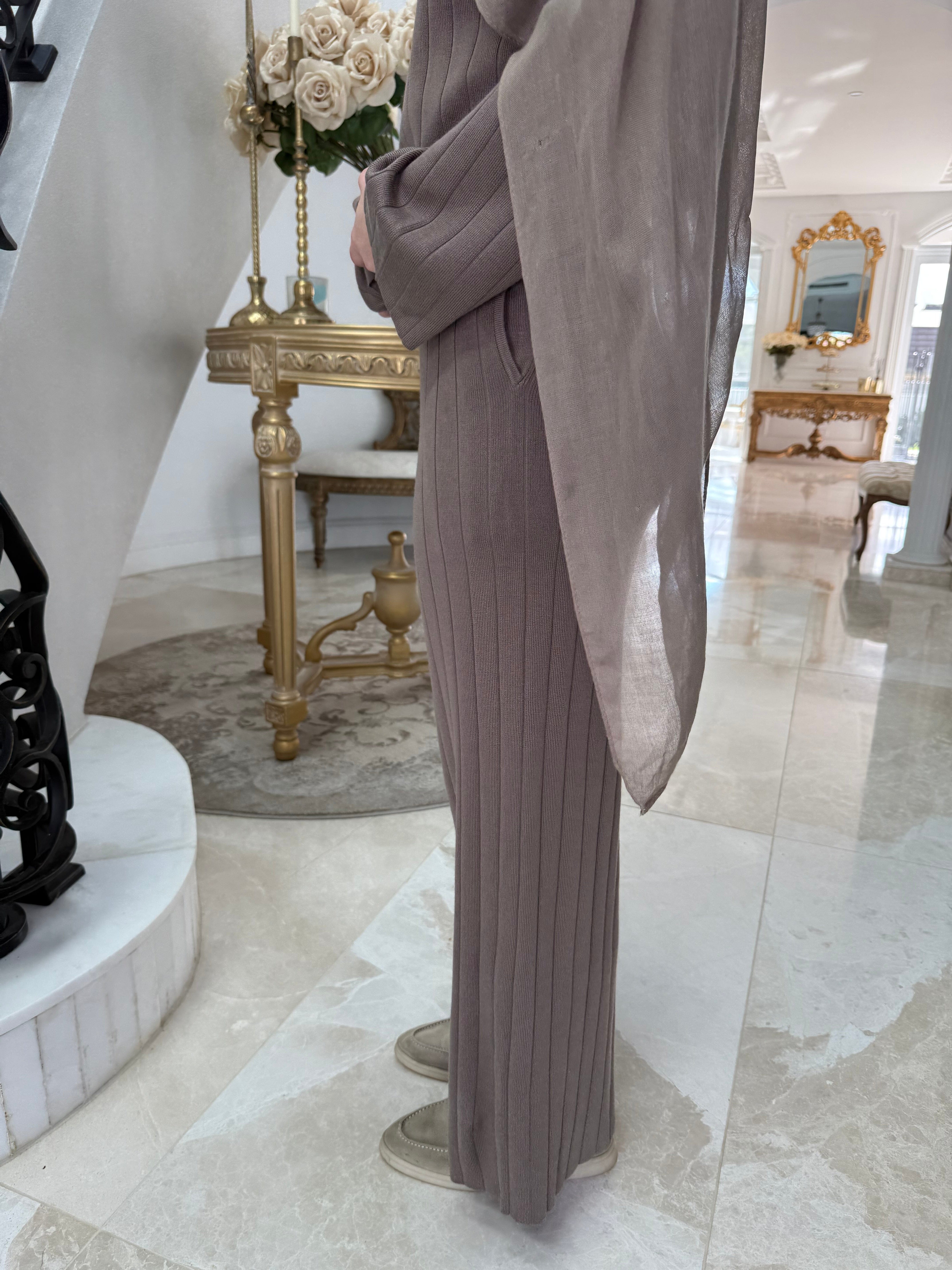 Thick Ribbed Knit Set