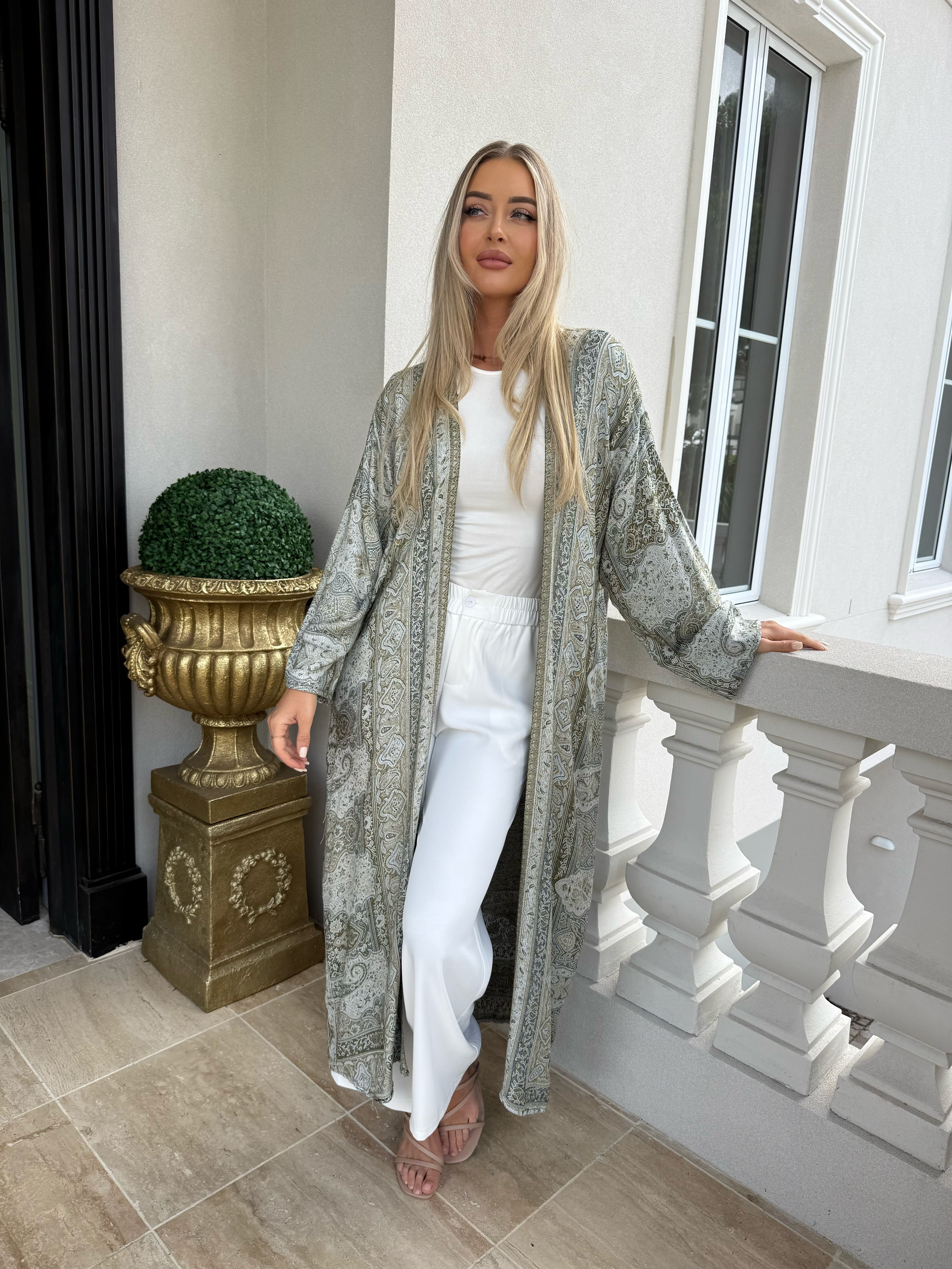 Khaki Pashmina set