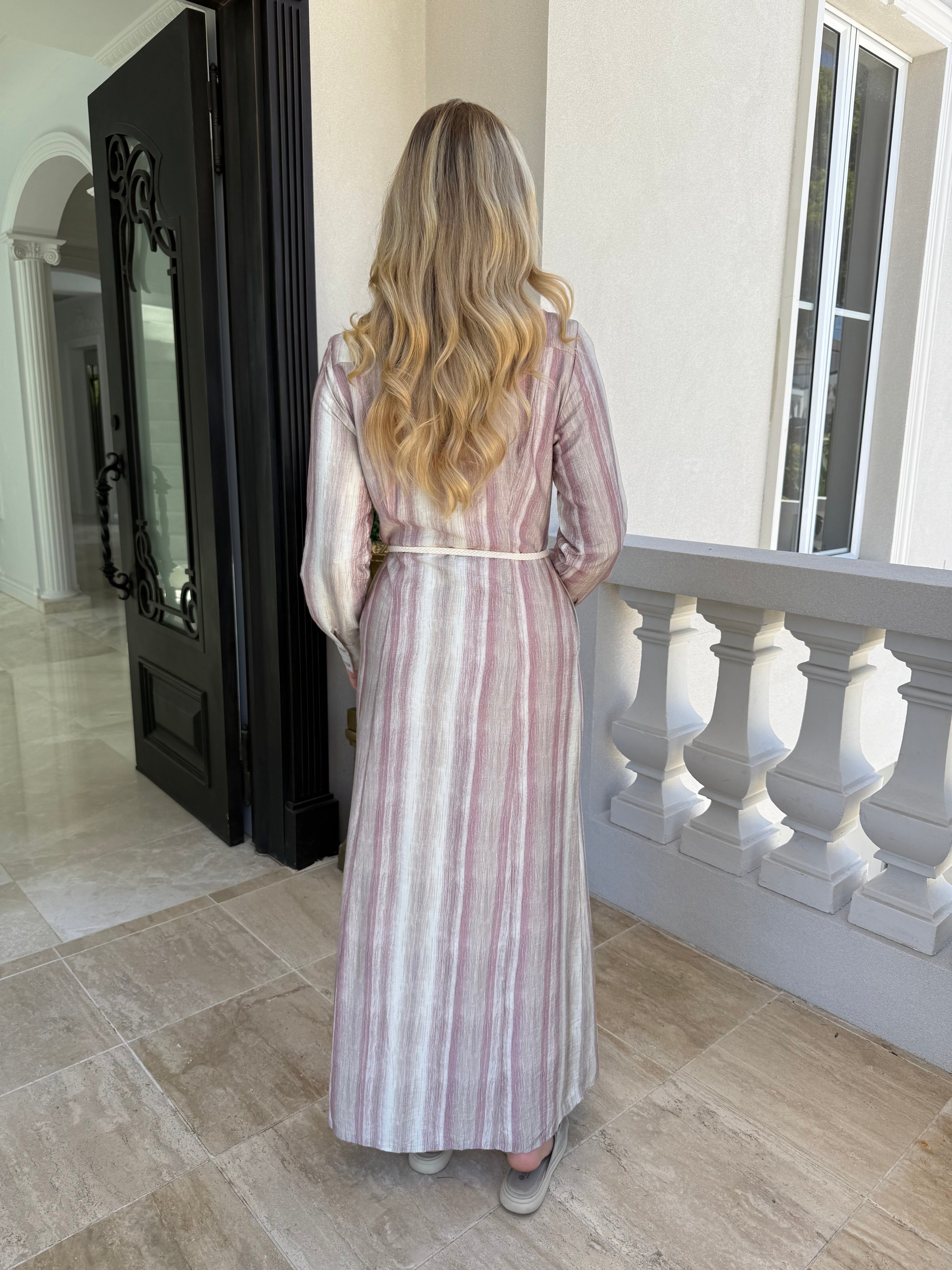 Washed Pink Dress/ Cardigan