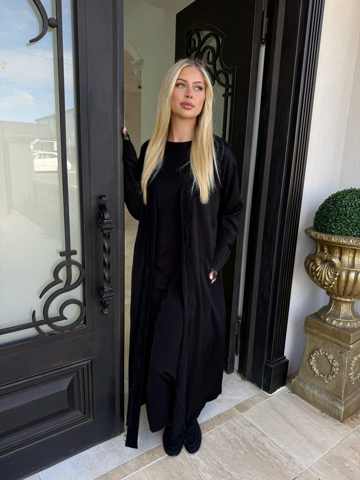 Lace Abaya Set