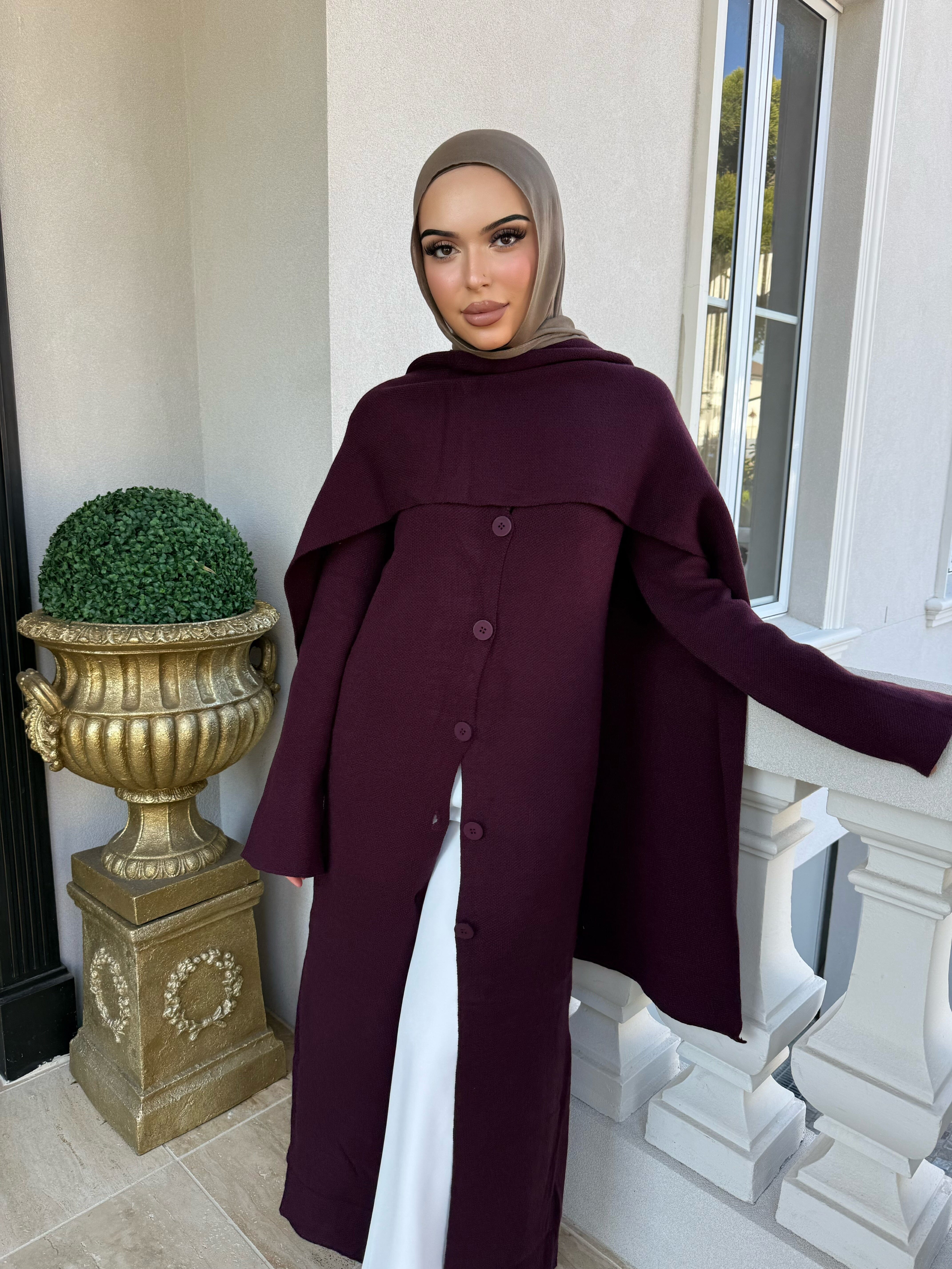 Shawl Knit Abaya