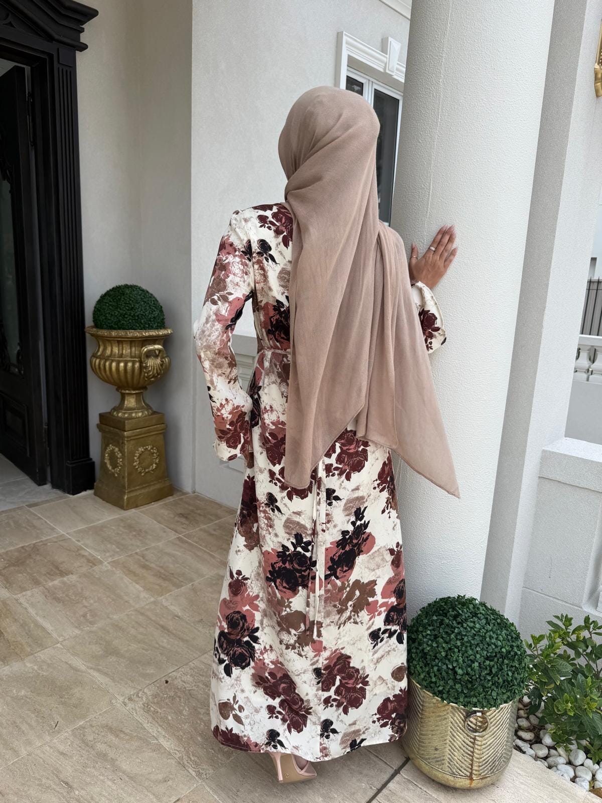 Satin Floral Dress