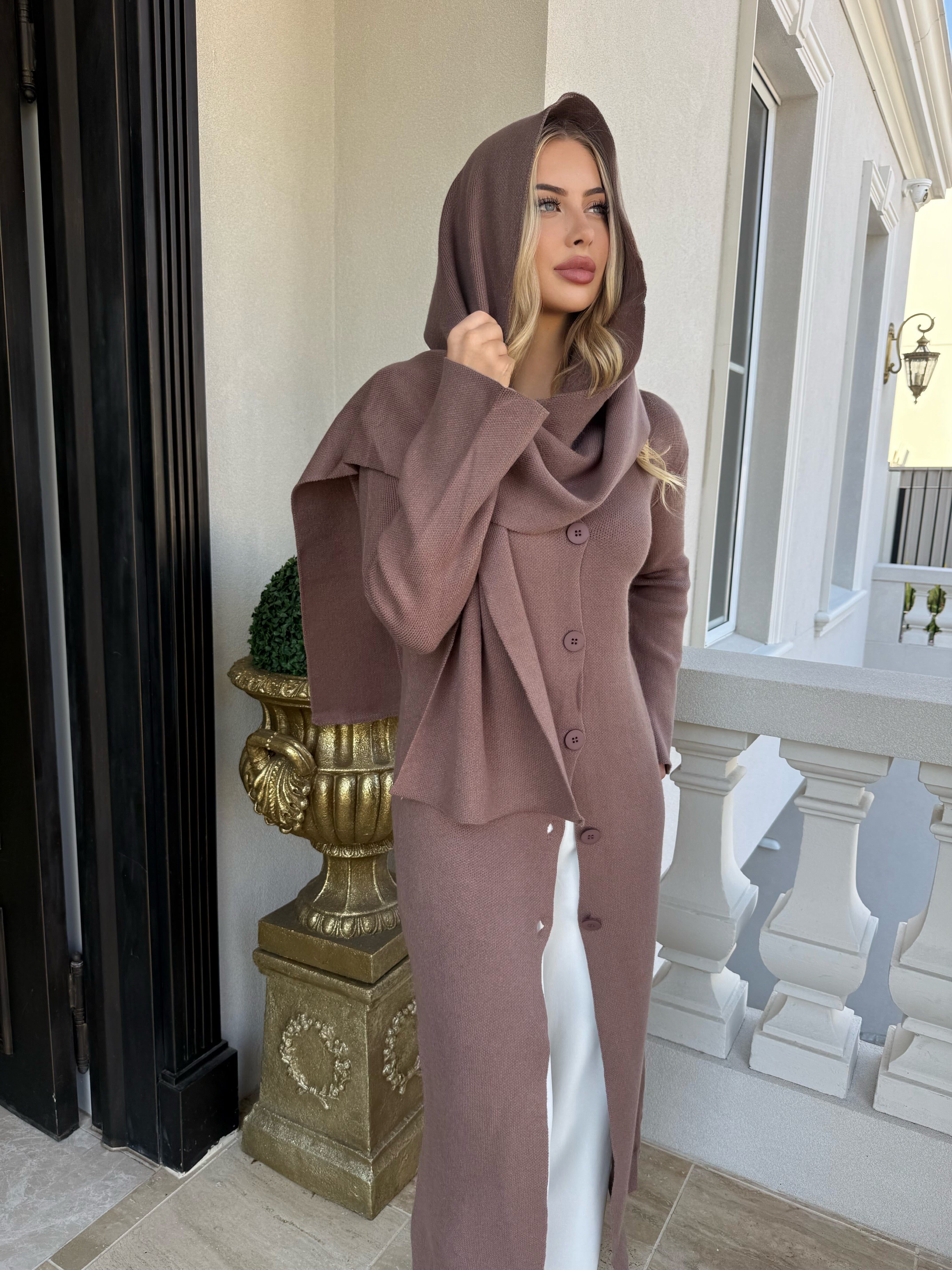 Shawl Knit Abaya