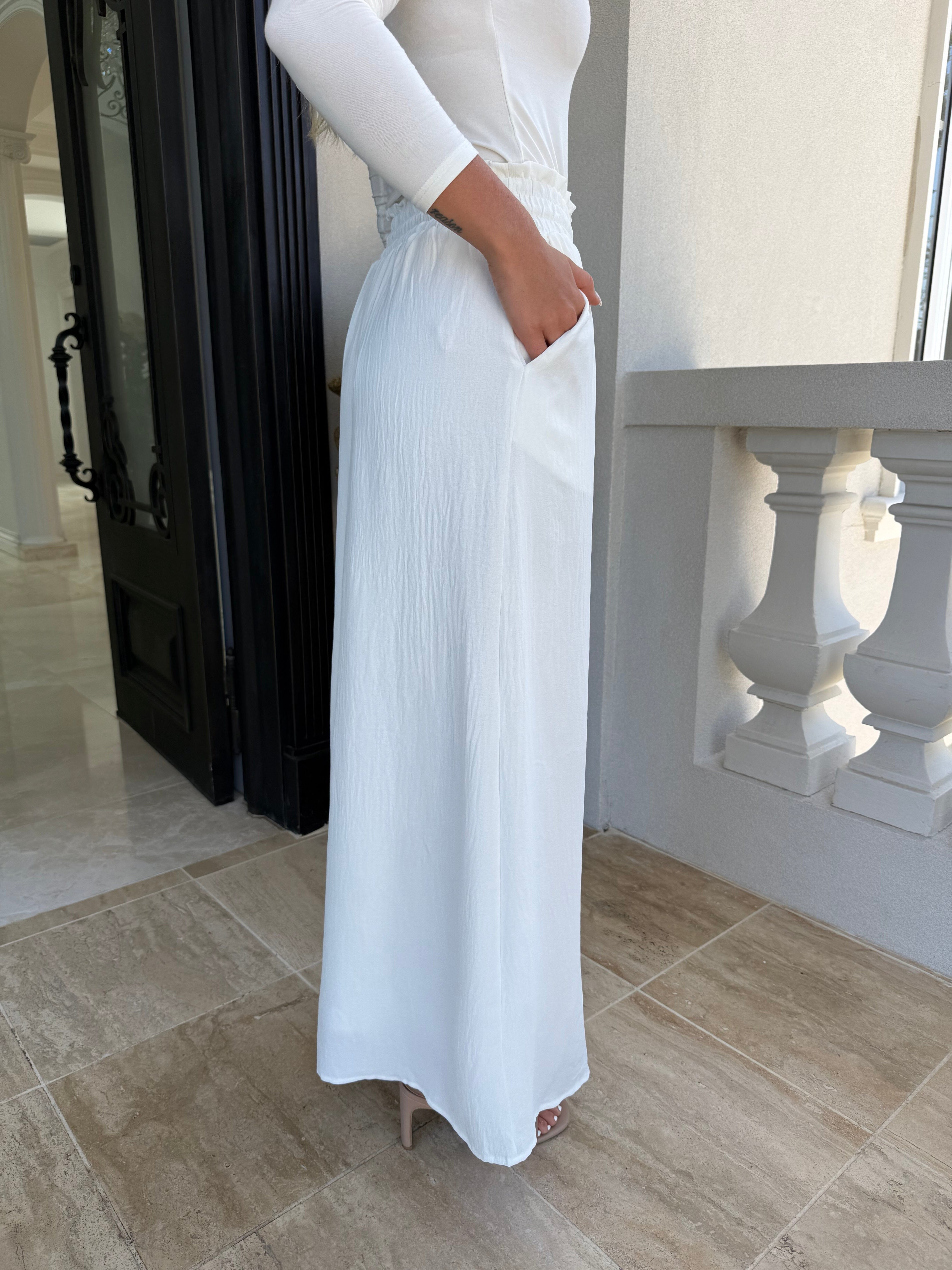 Elastic Wide Pants