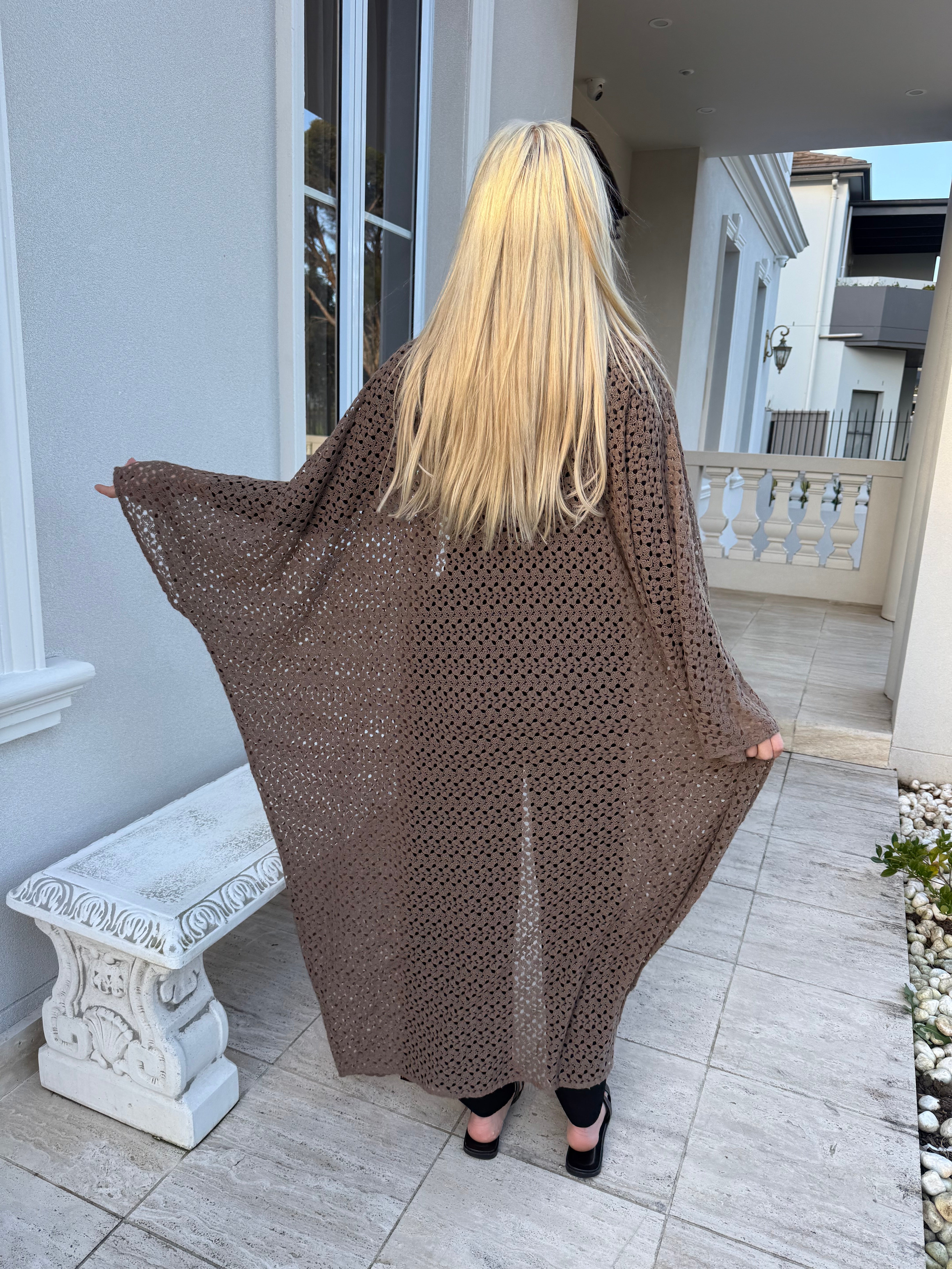 Batwing Crochet Kimono
