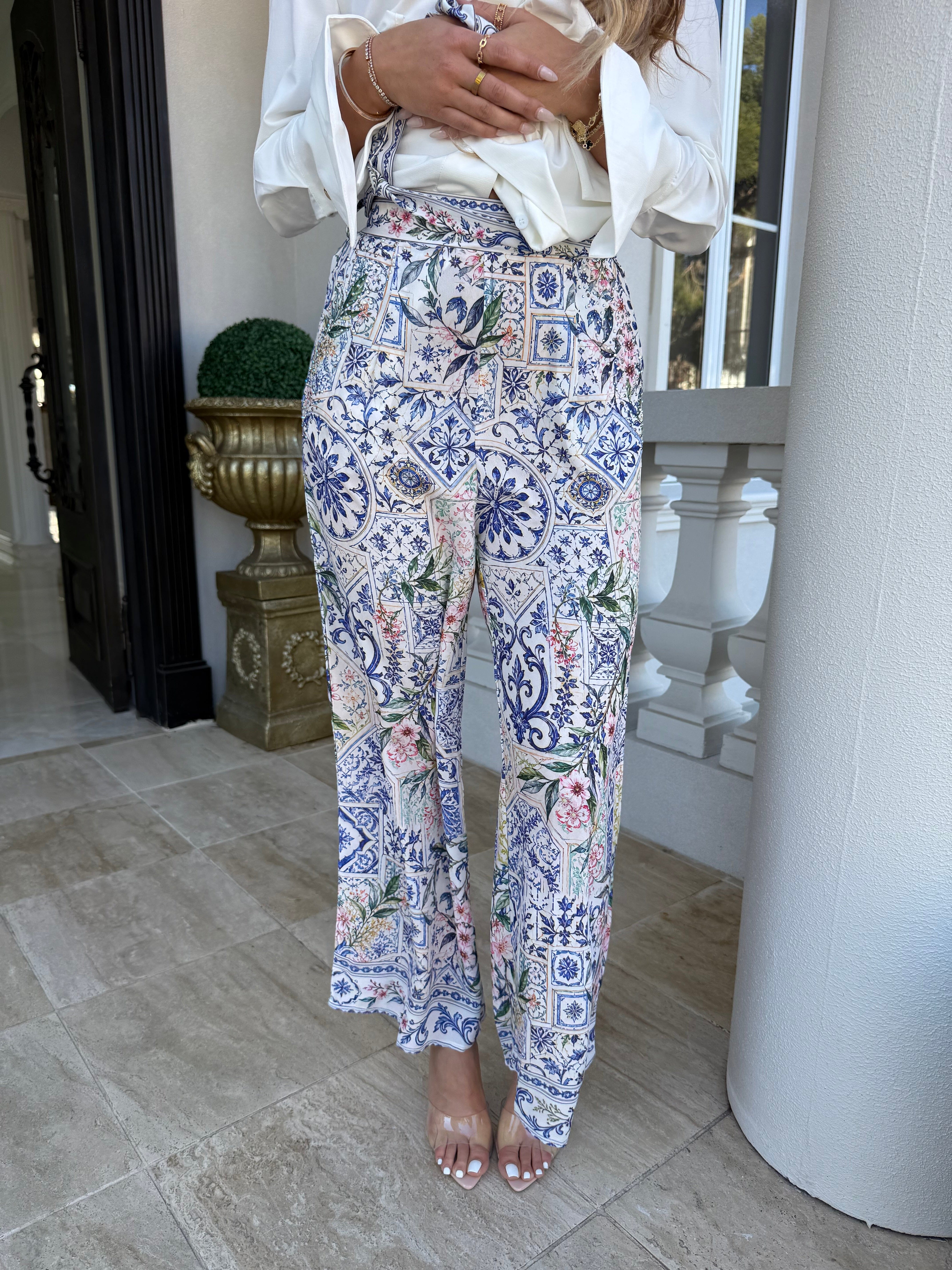 White Spark Pants