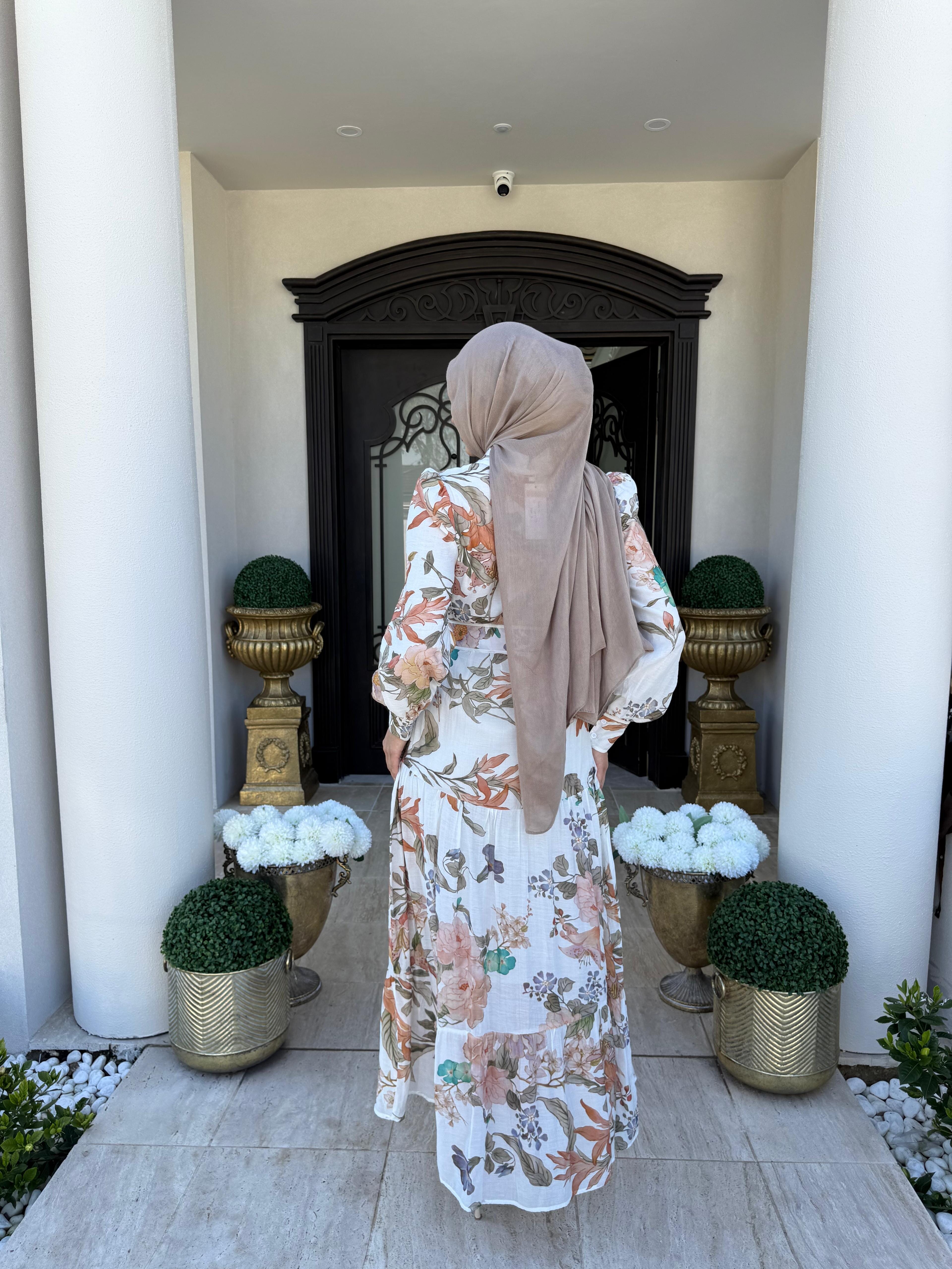 Floral Pipping Dress