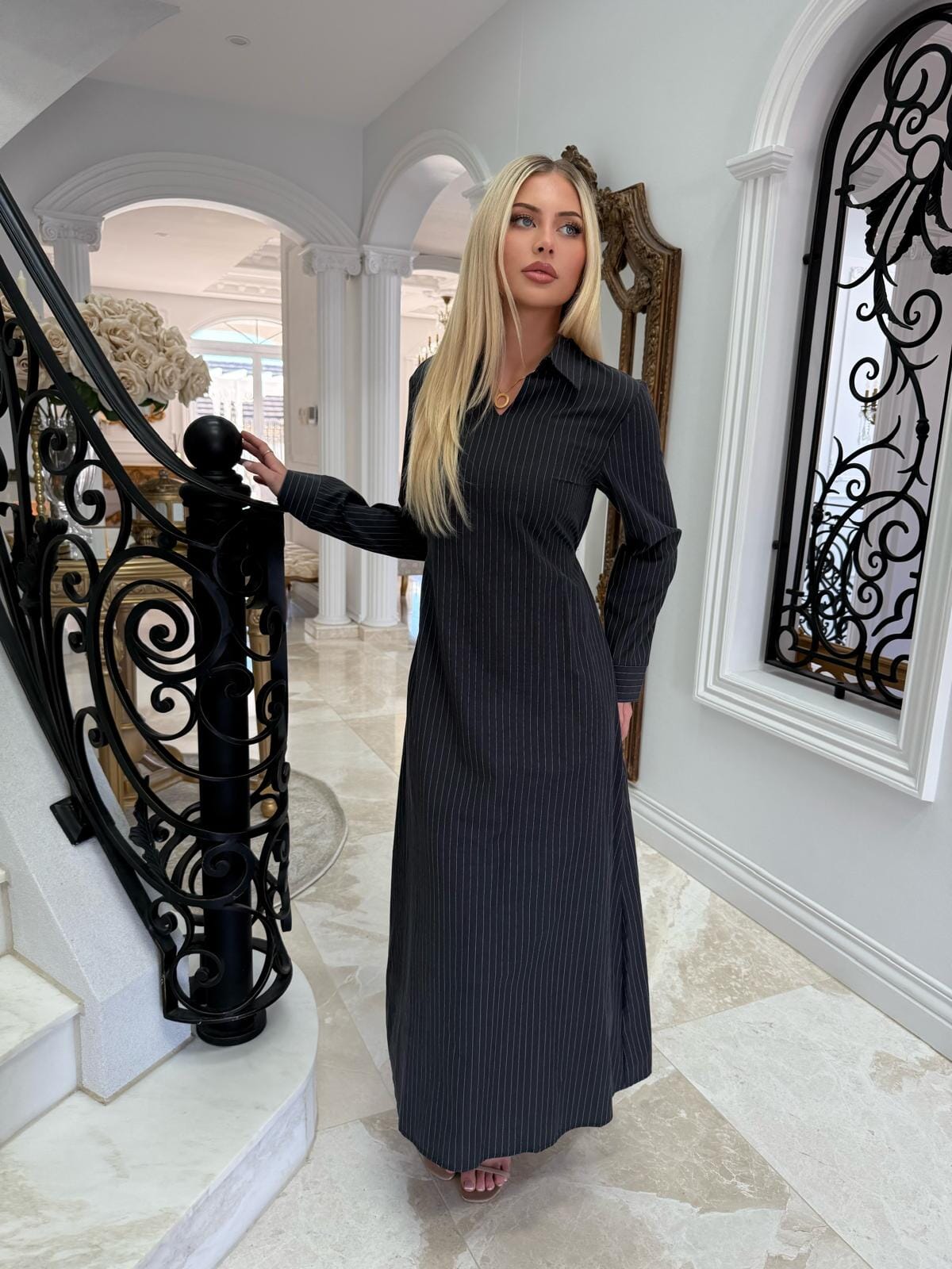 Pin Stripe Abaya
