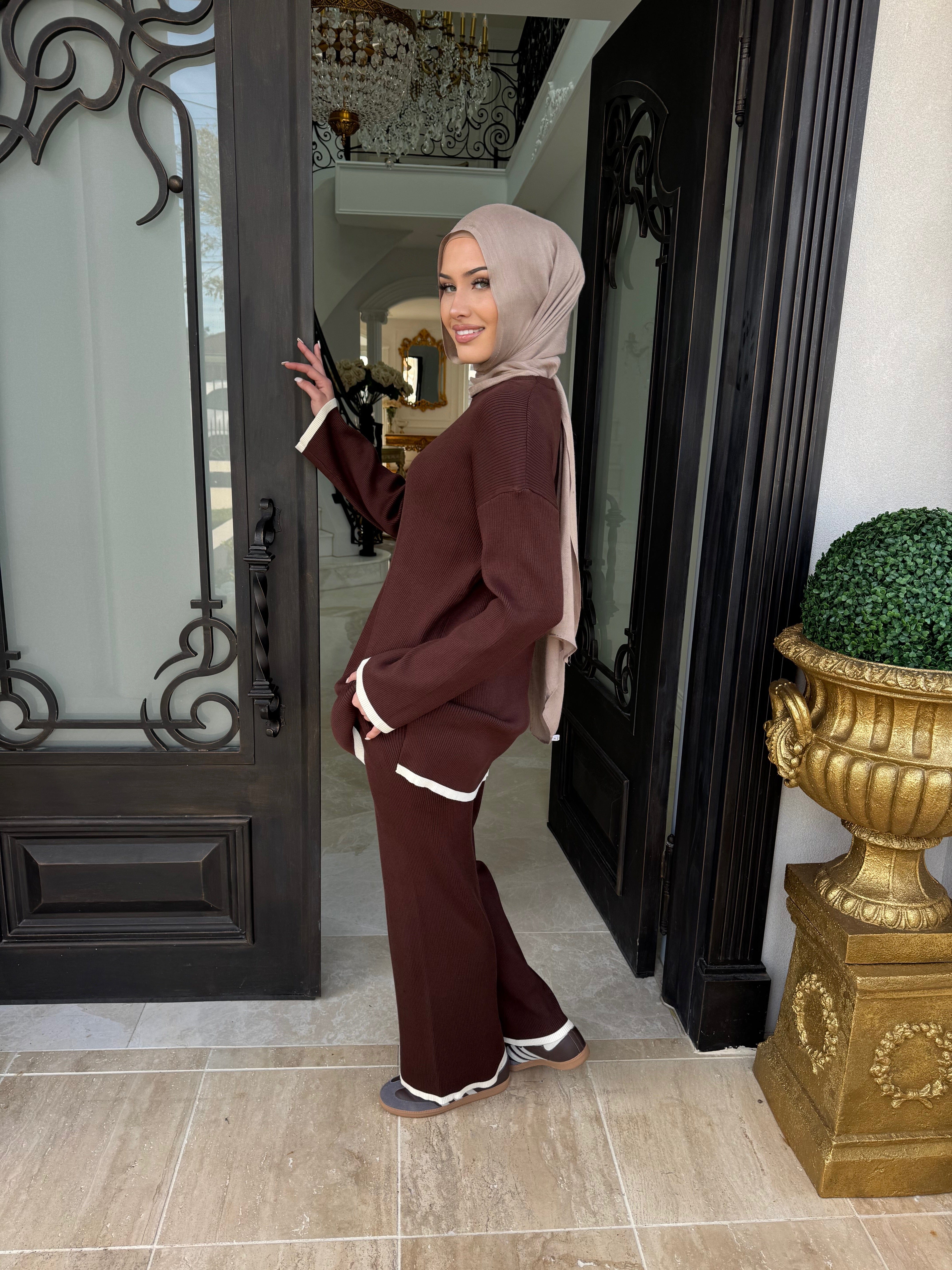 Trimmed Knit Set