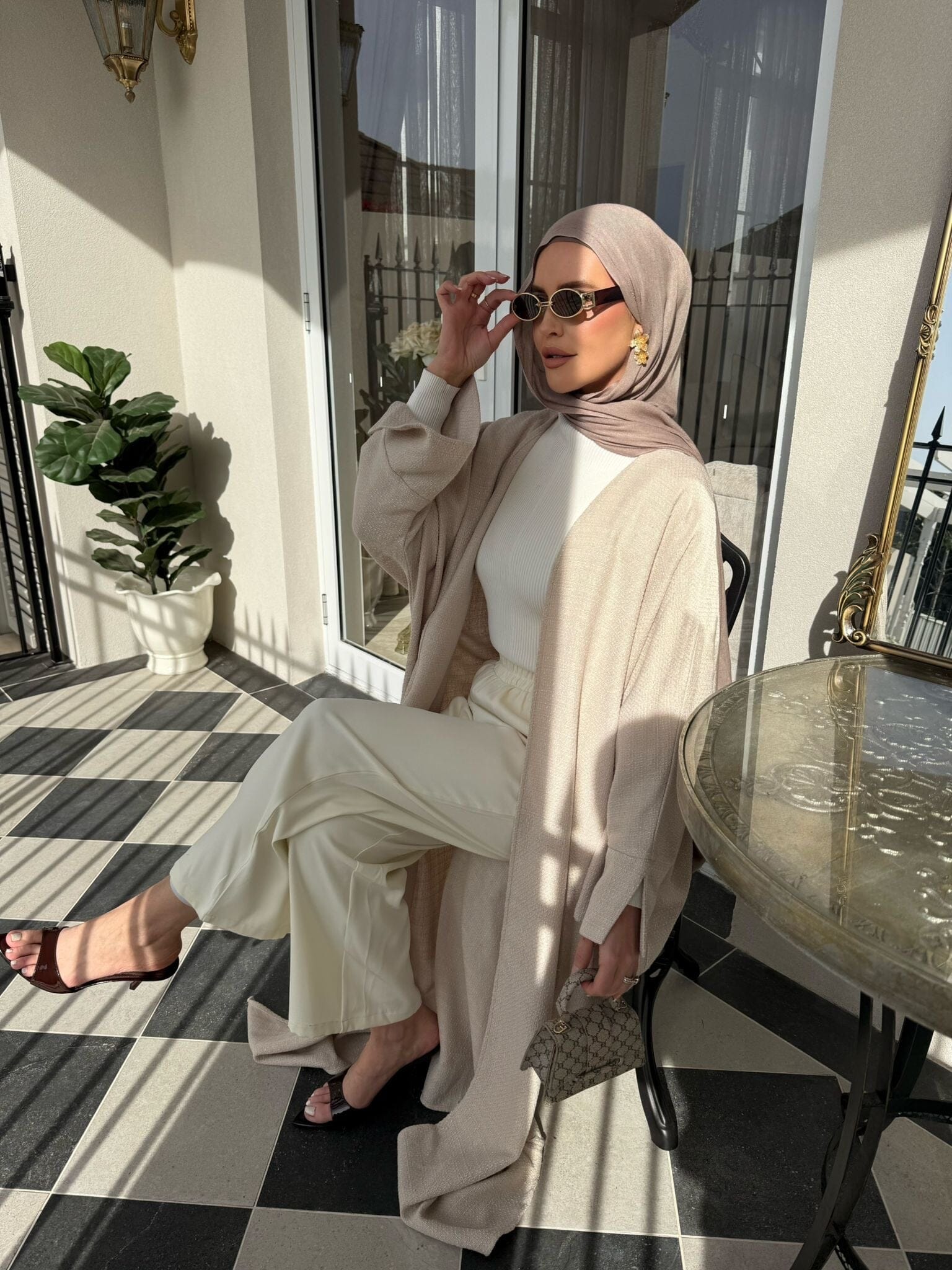 Tweed Abaya Kimono