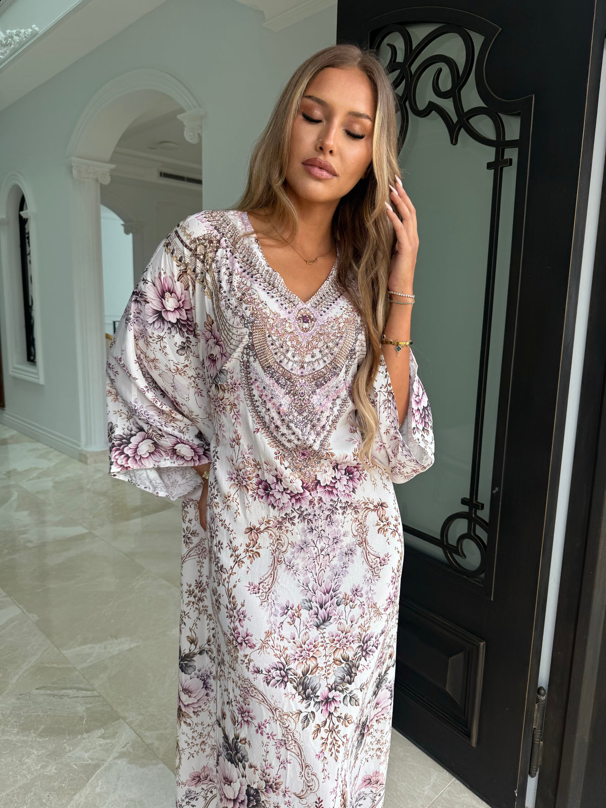 Position Berry Beaded Kaftan
