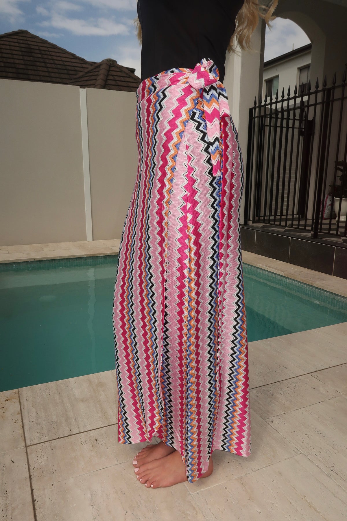 Crochet Pink Wrap Sarong
