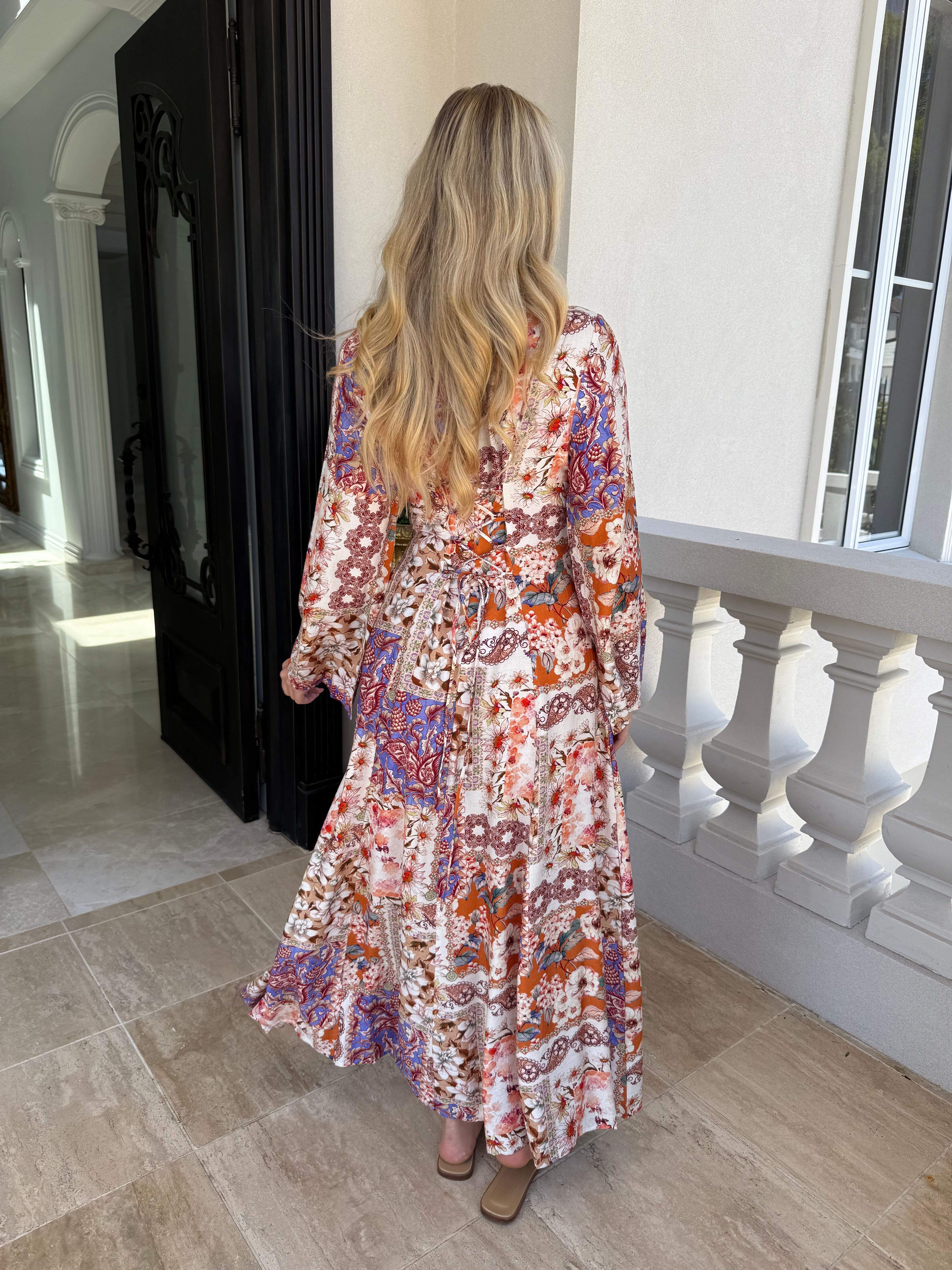 Dark Mauve Tie Dress