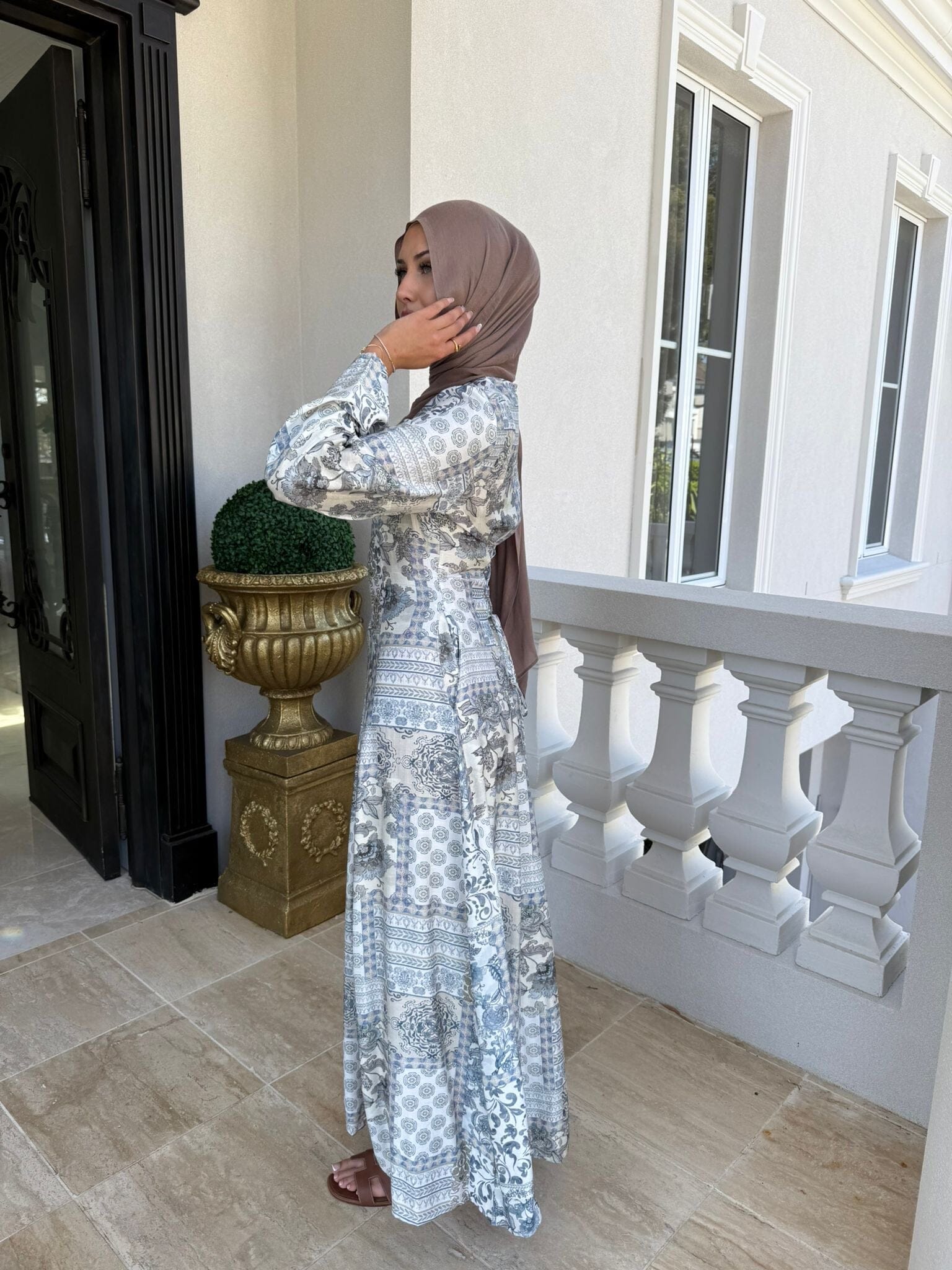 Rouba Blue Tie Dress