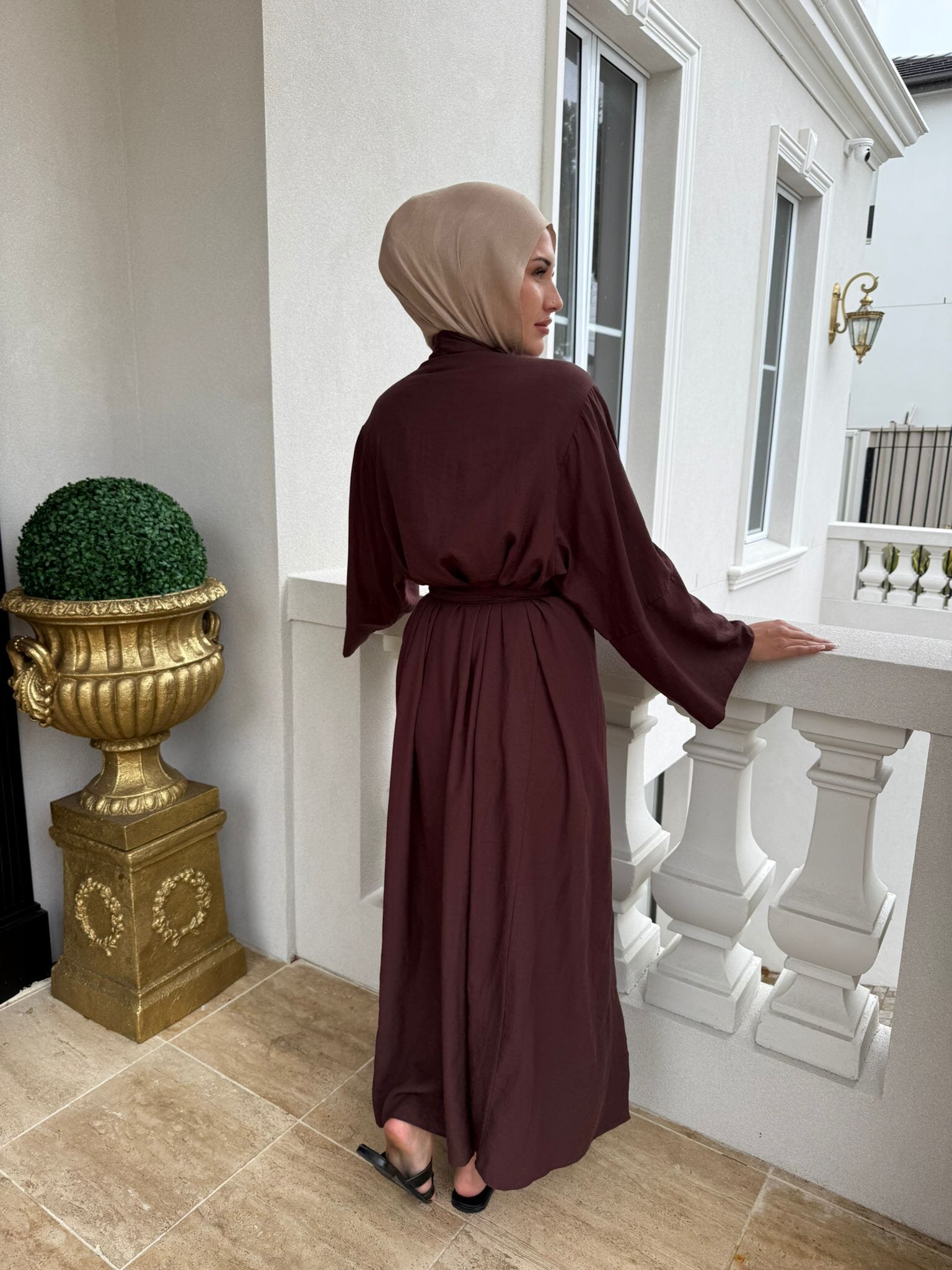 Linen Abaya Set