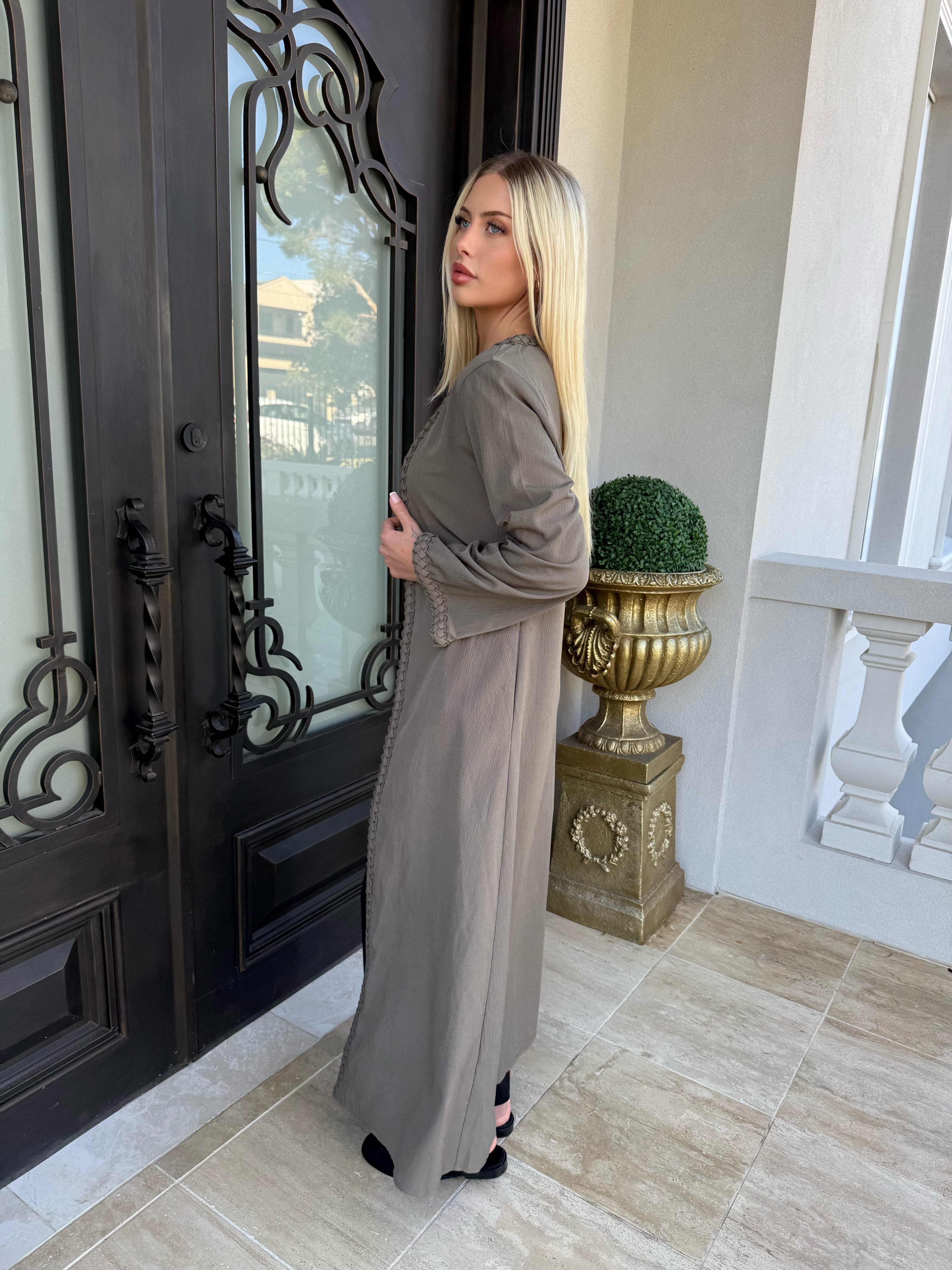 Braided Edge Abaya