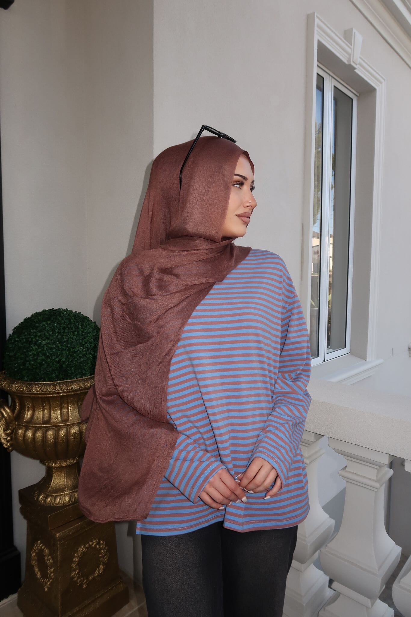 Blue Stripe Top