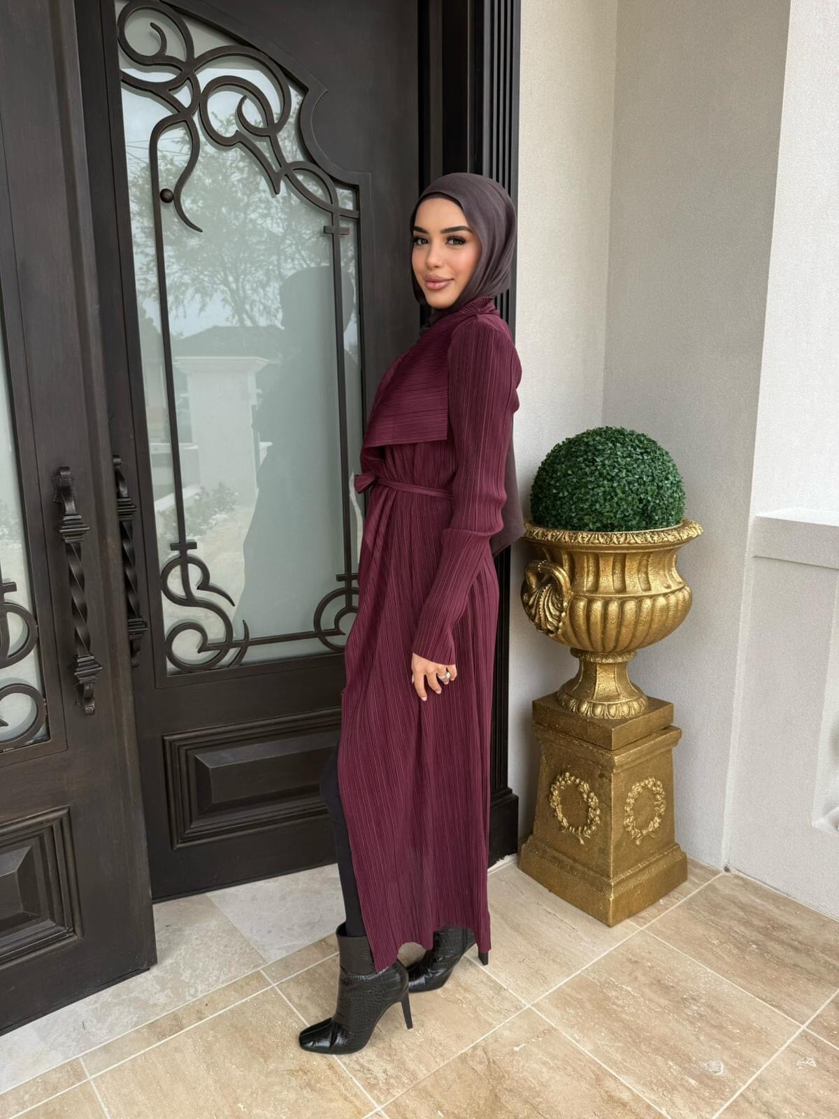 Pleated Trench