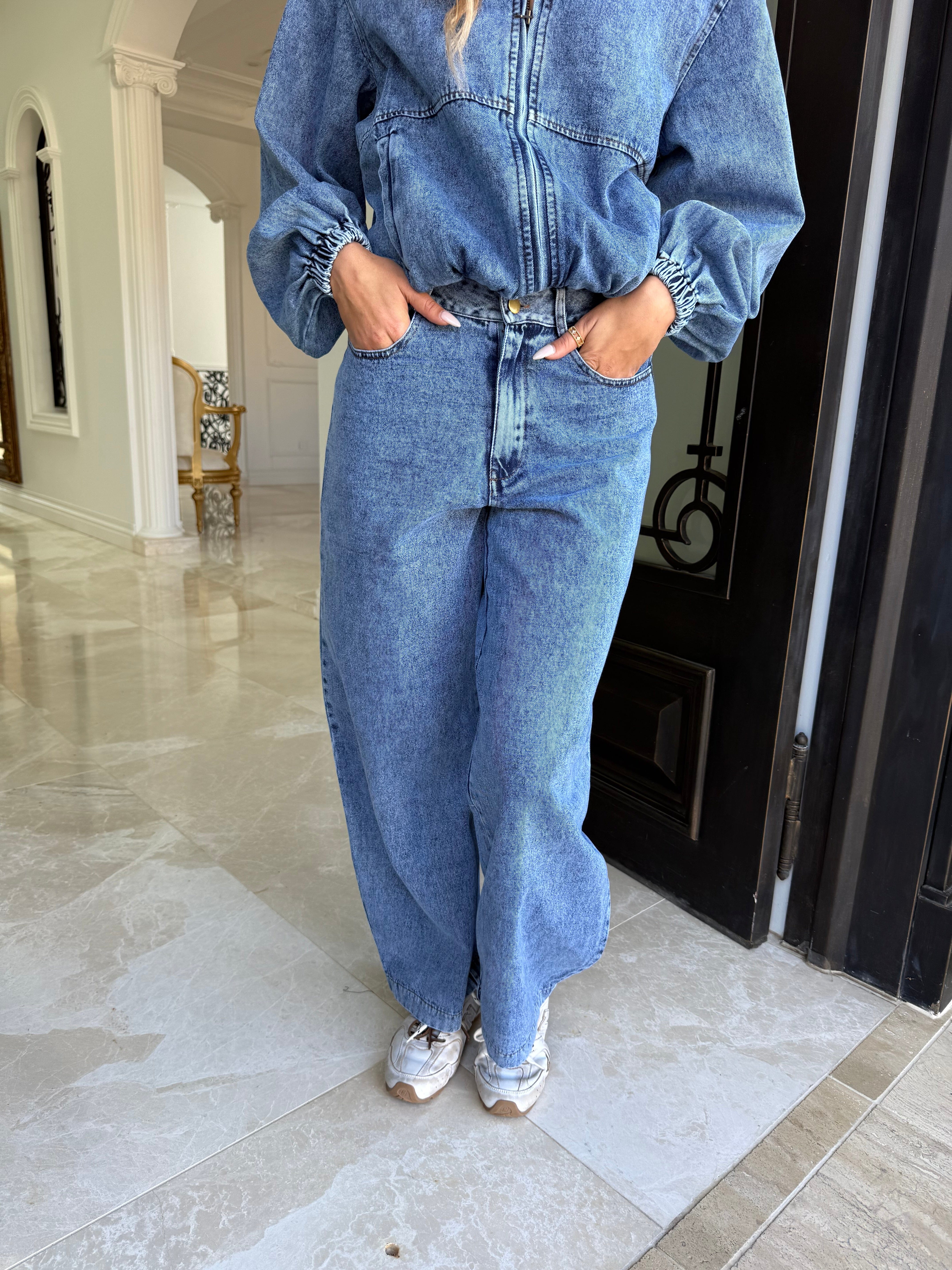 Denim Bomber Set