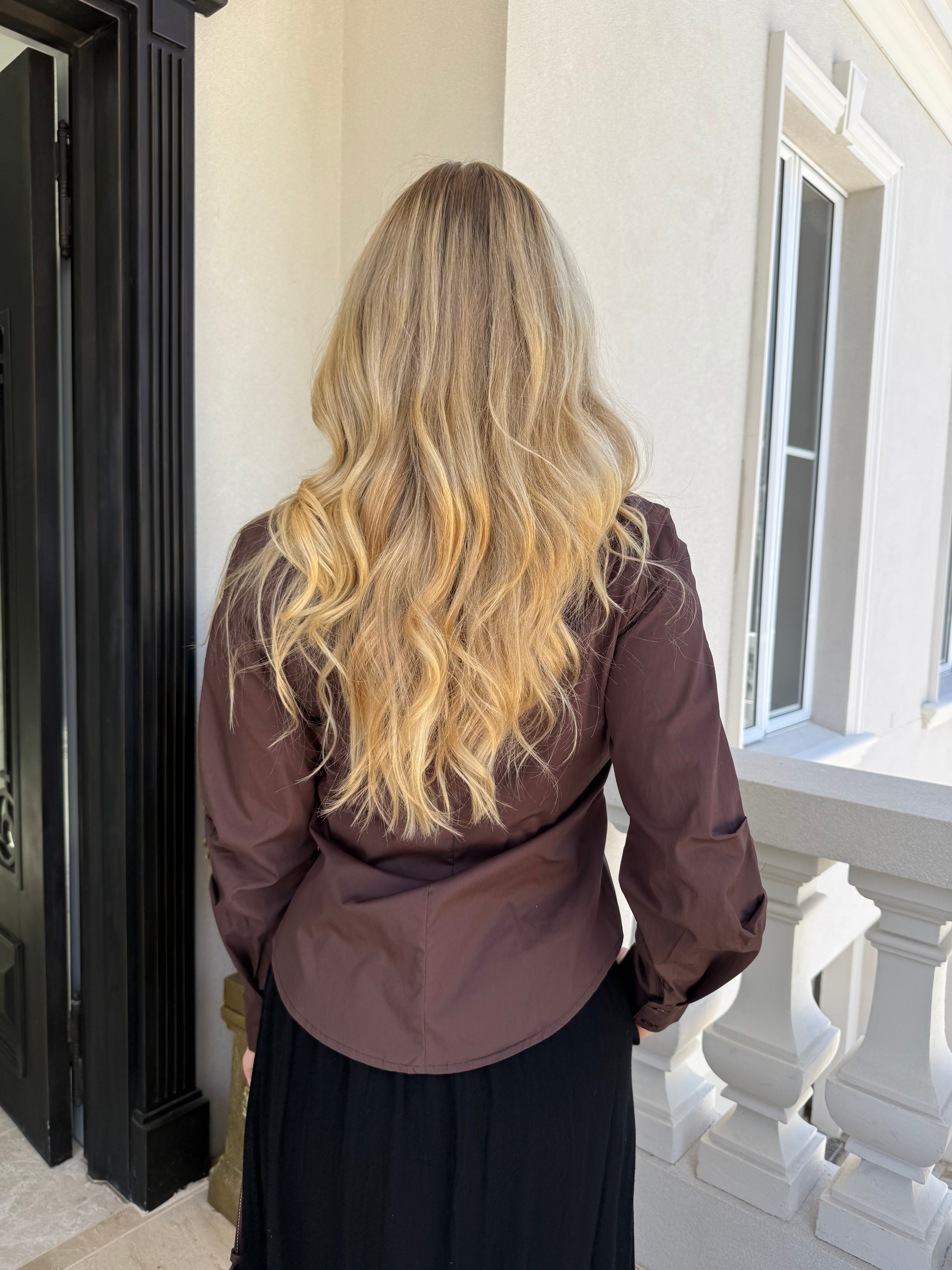 Gathered Button Shirt