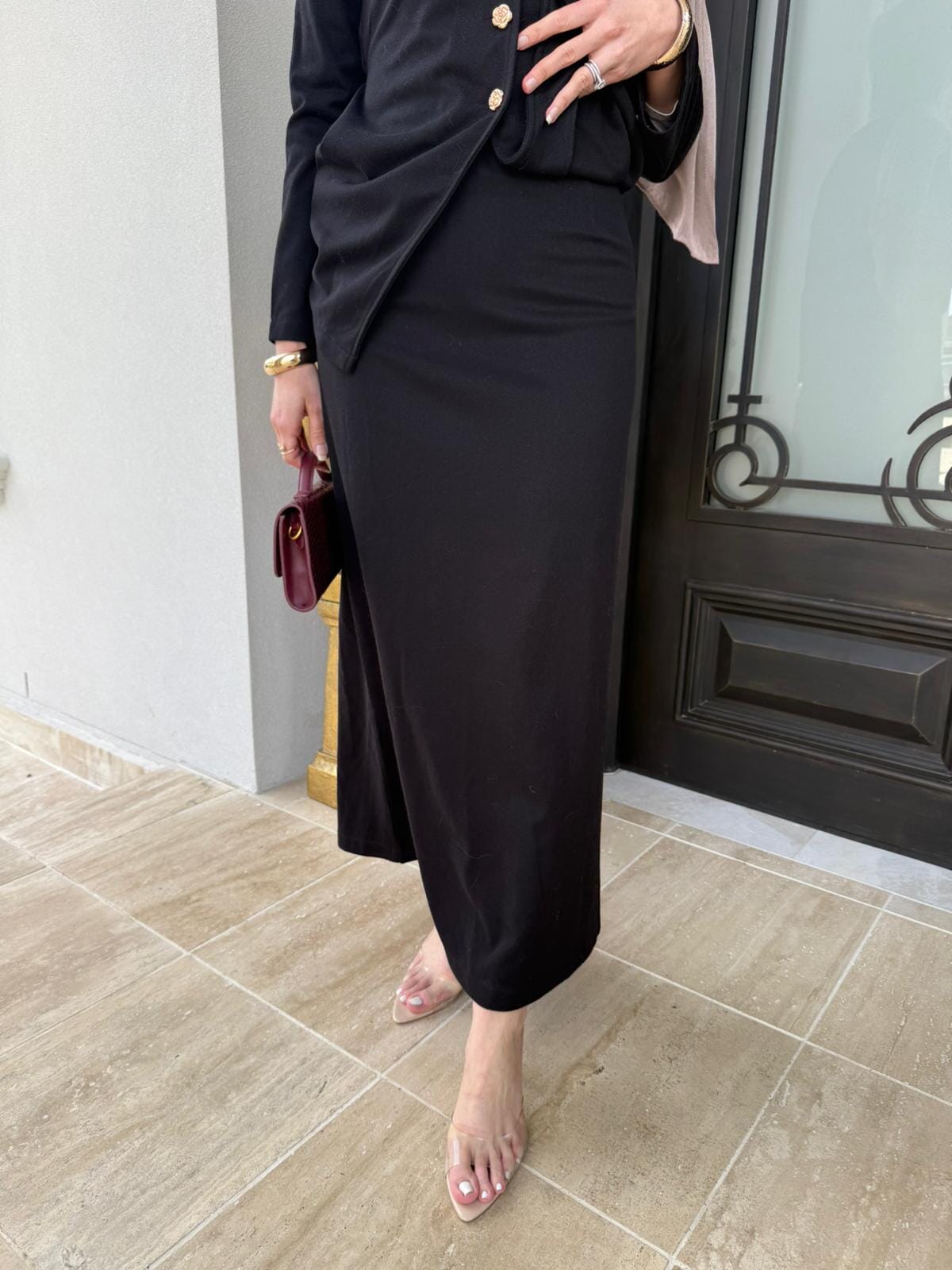 Textured Skirt Set