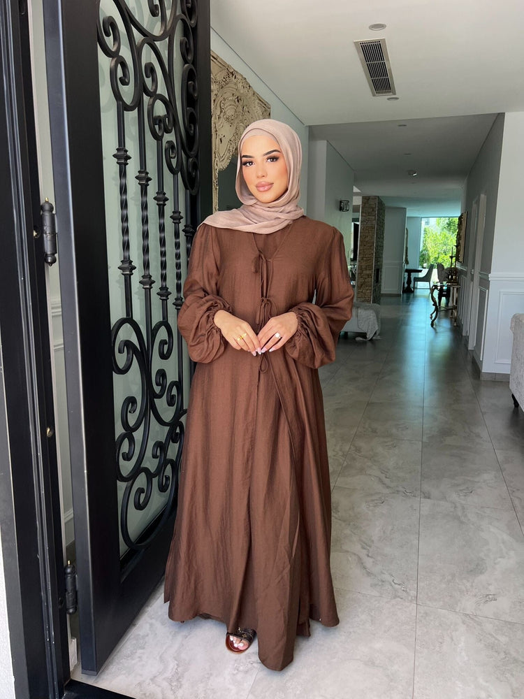 Tie Bow Abaya Set