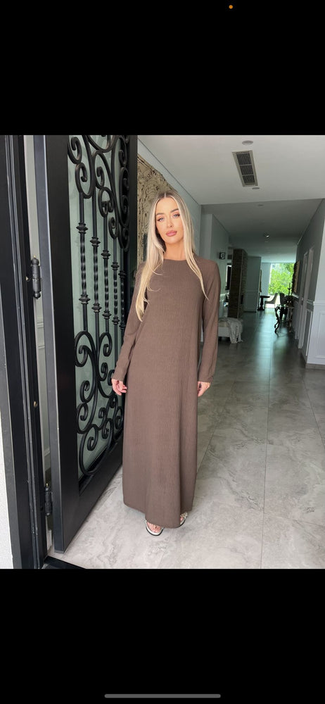 Khaki Brown Abaya Set