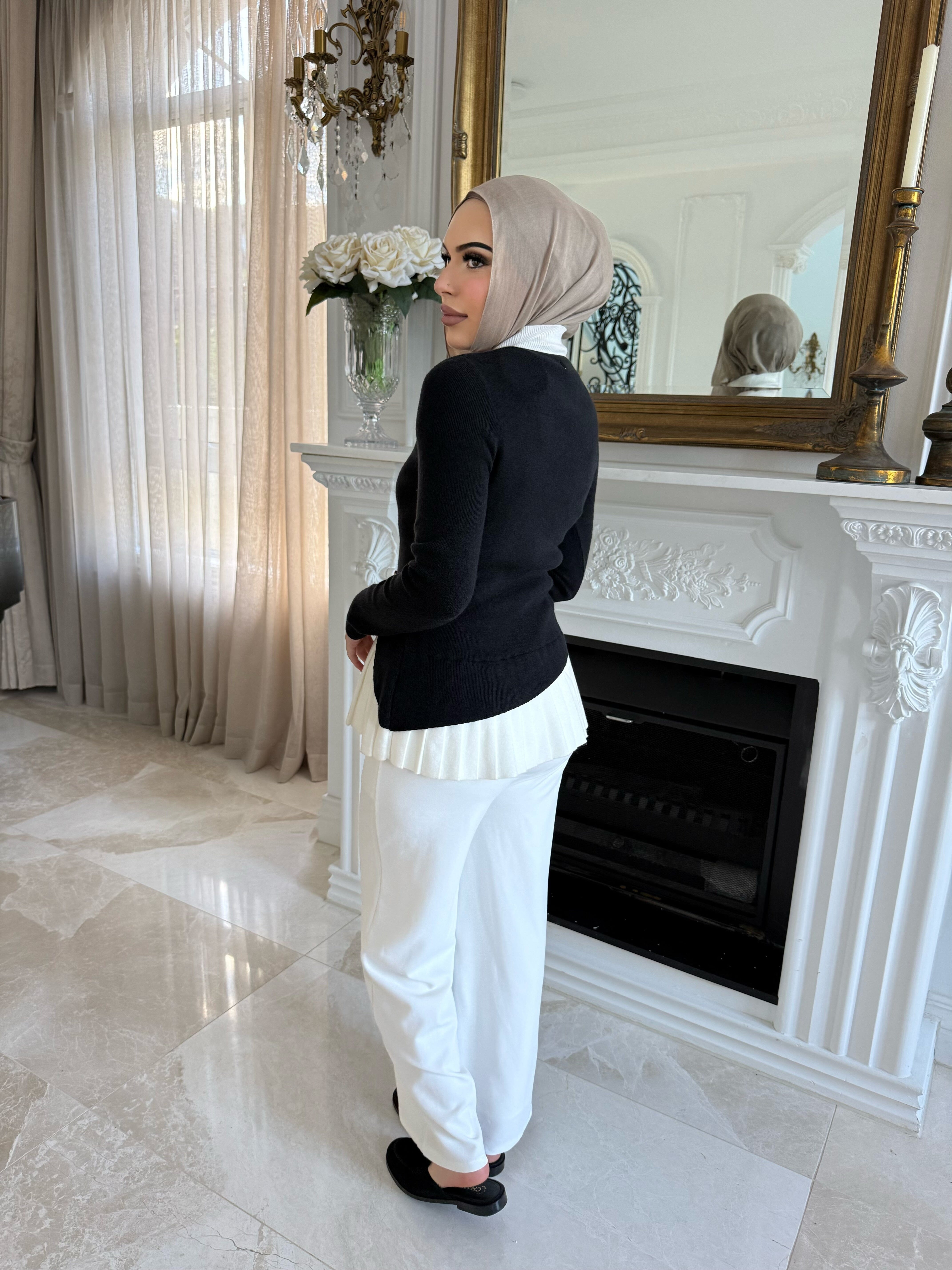 Knit Pleated Jumper