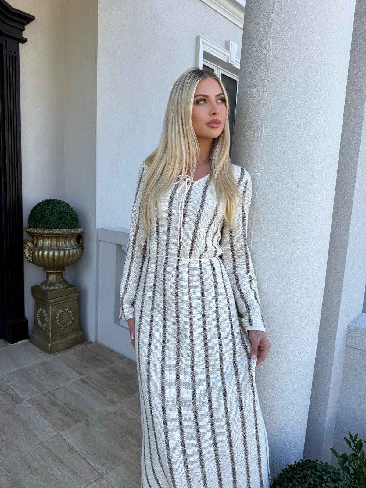 Stripe Crochet Dress